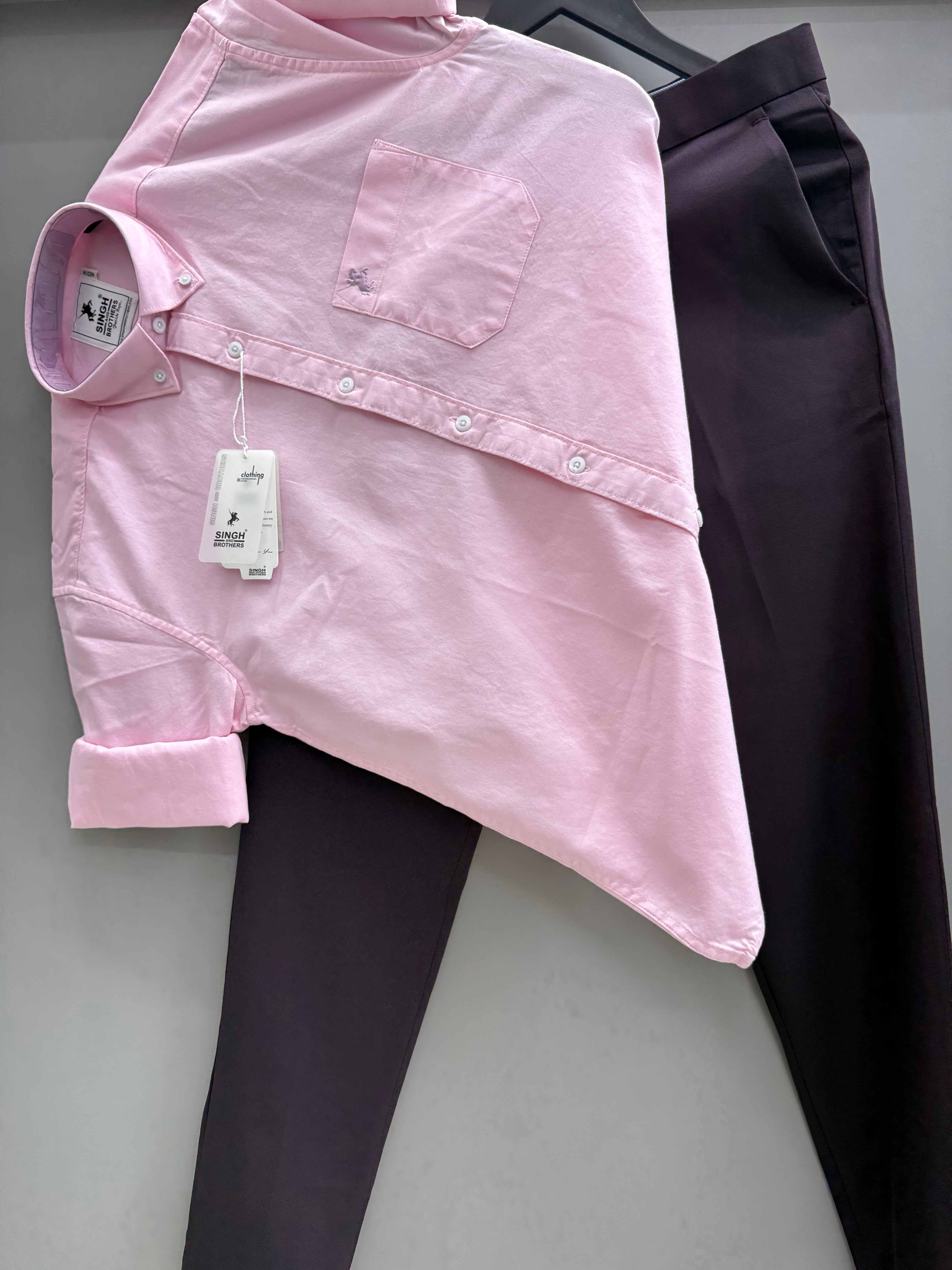 Cotton Oxford Shirt With Formal Pant
