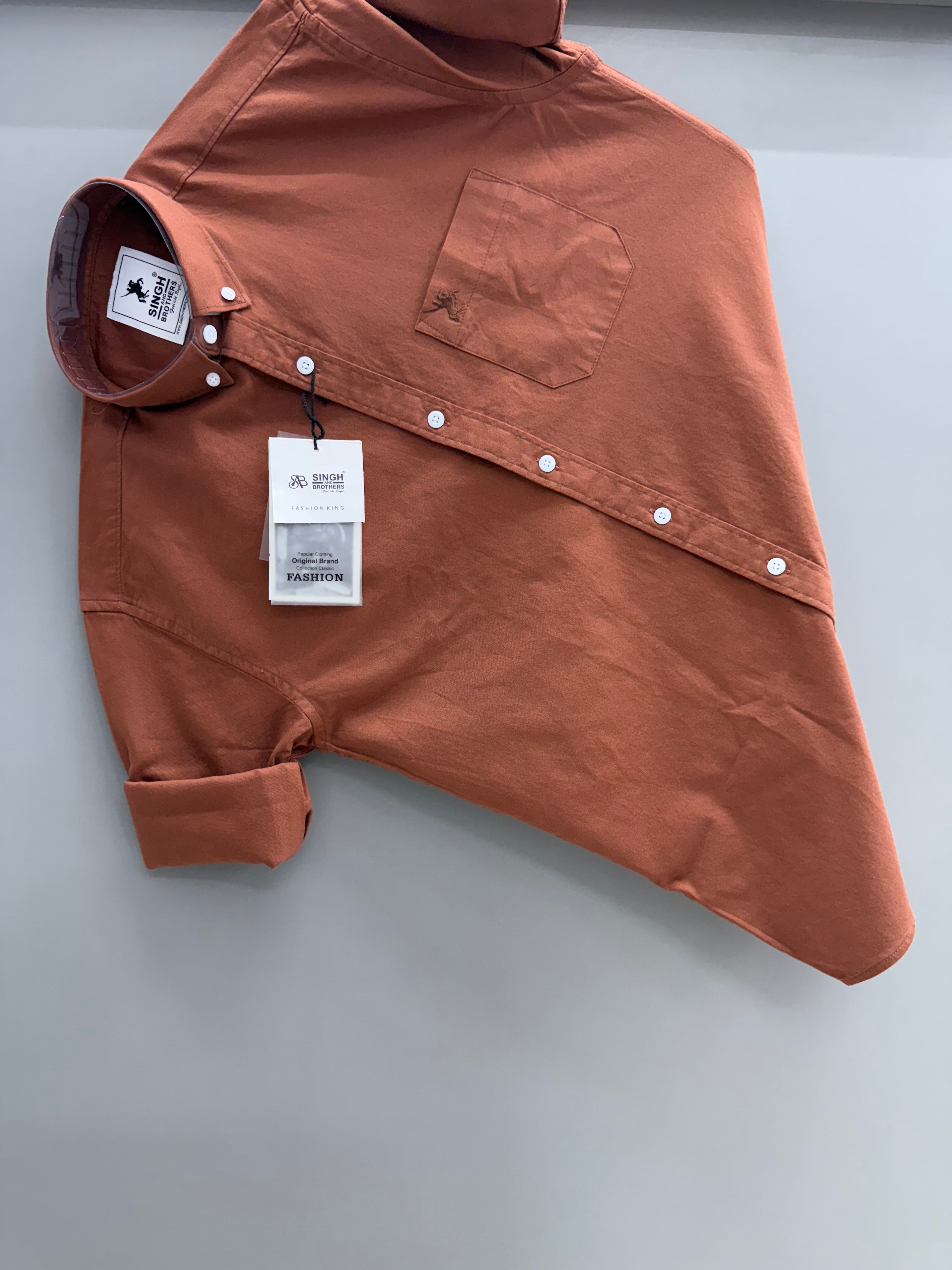 Cotton Oxford BD- Brown