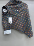 Navy Blue  Printed Short Kurta