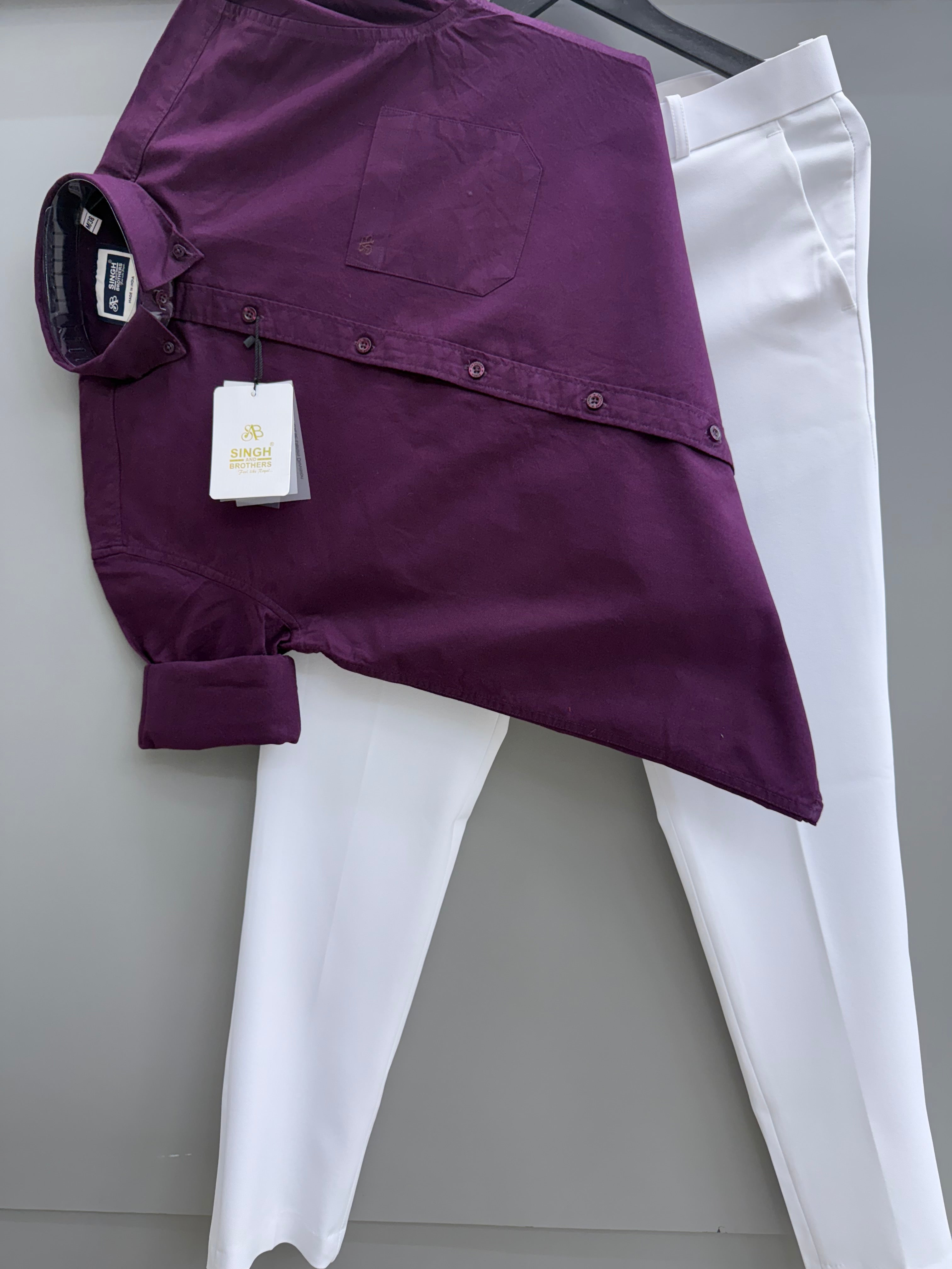 Heavy Oxford Shirt With Formal Pant