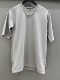 Round Neck Jacquard Light Grey T-shirts