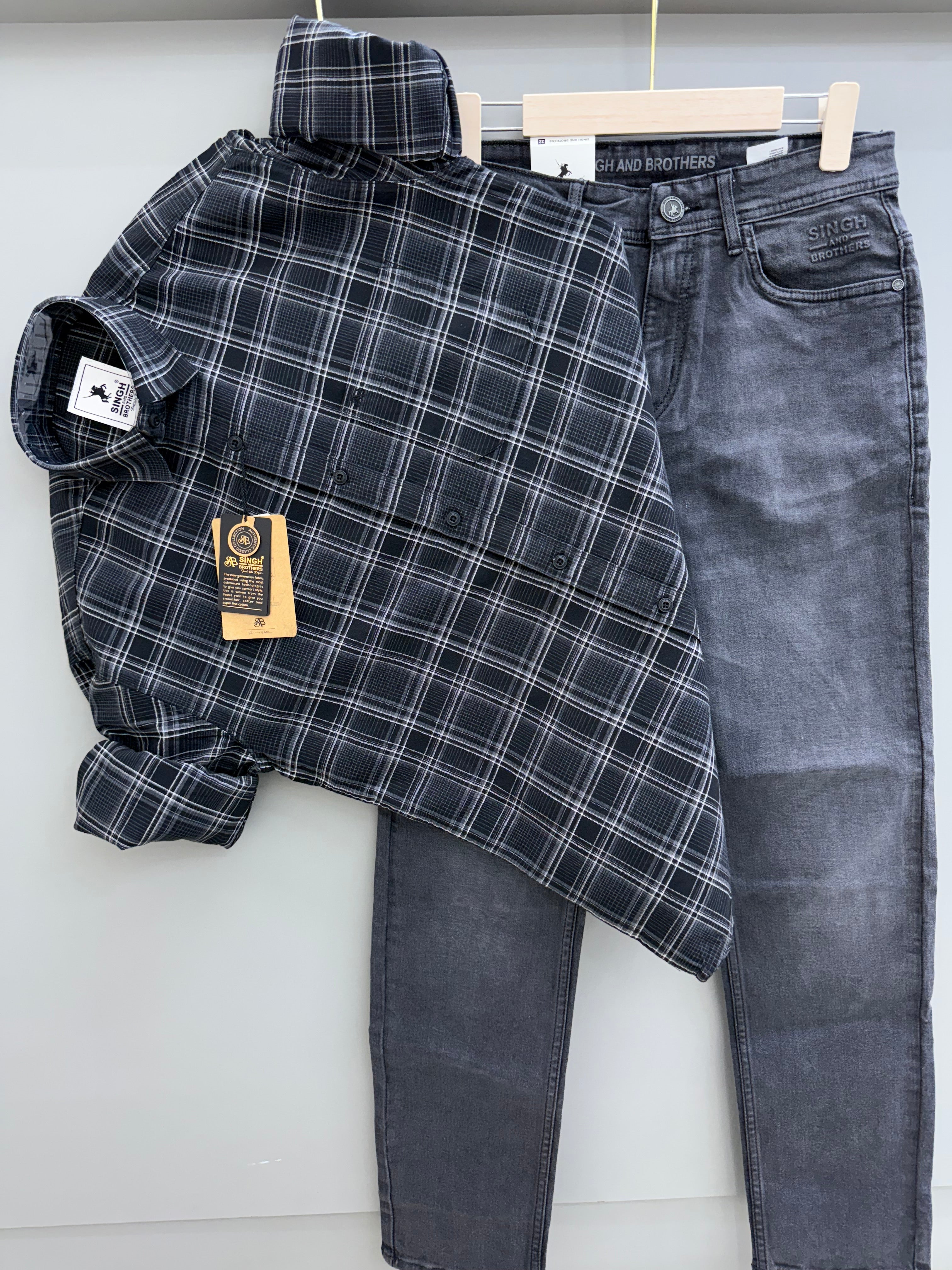 Check Shirt With jeans pant