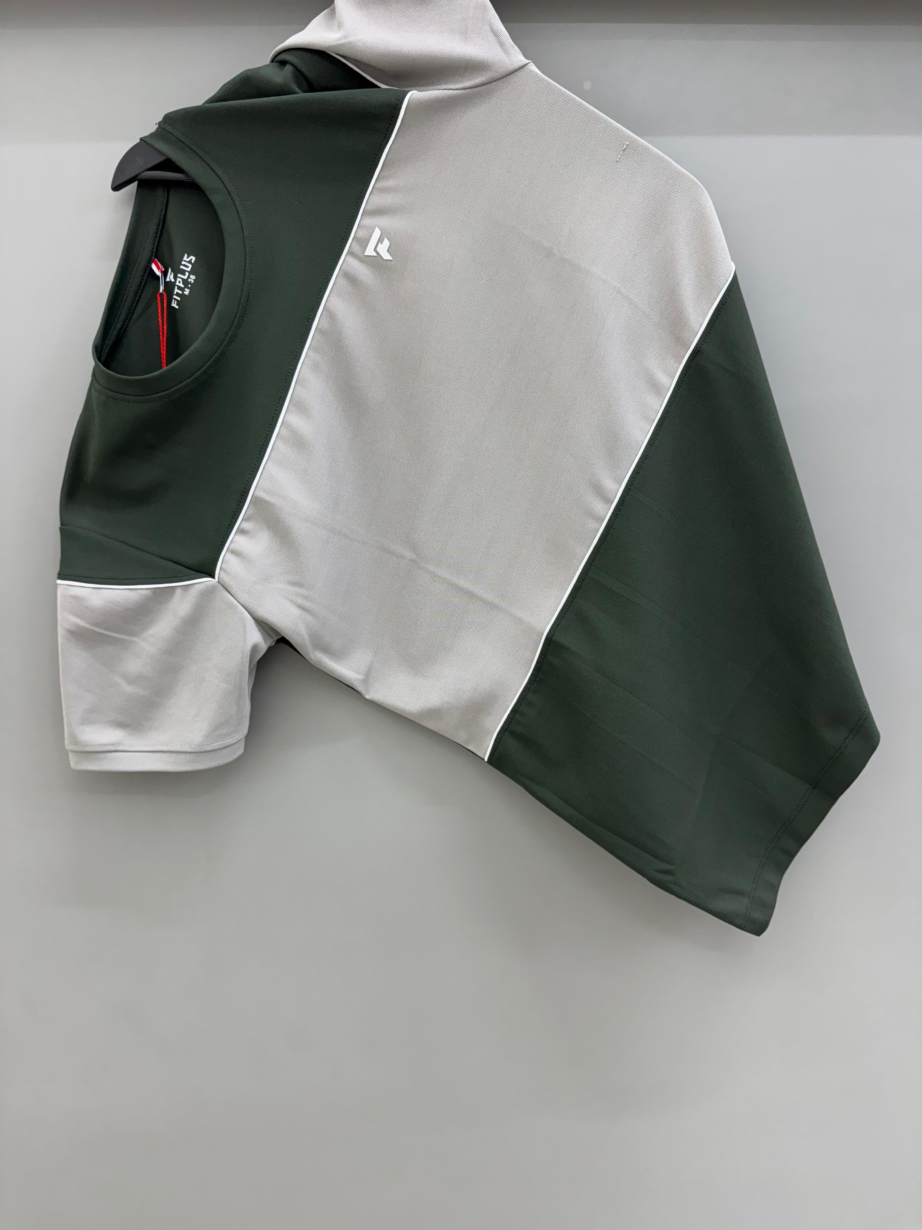 Round Neck Green Grey T-shirts