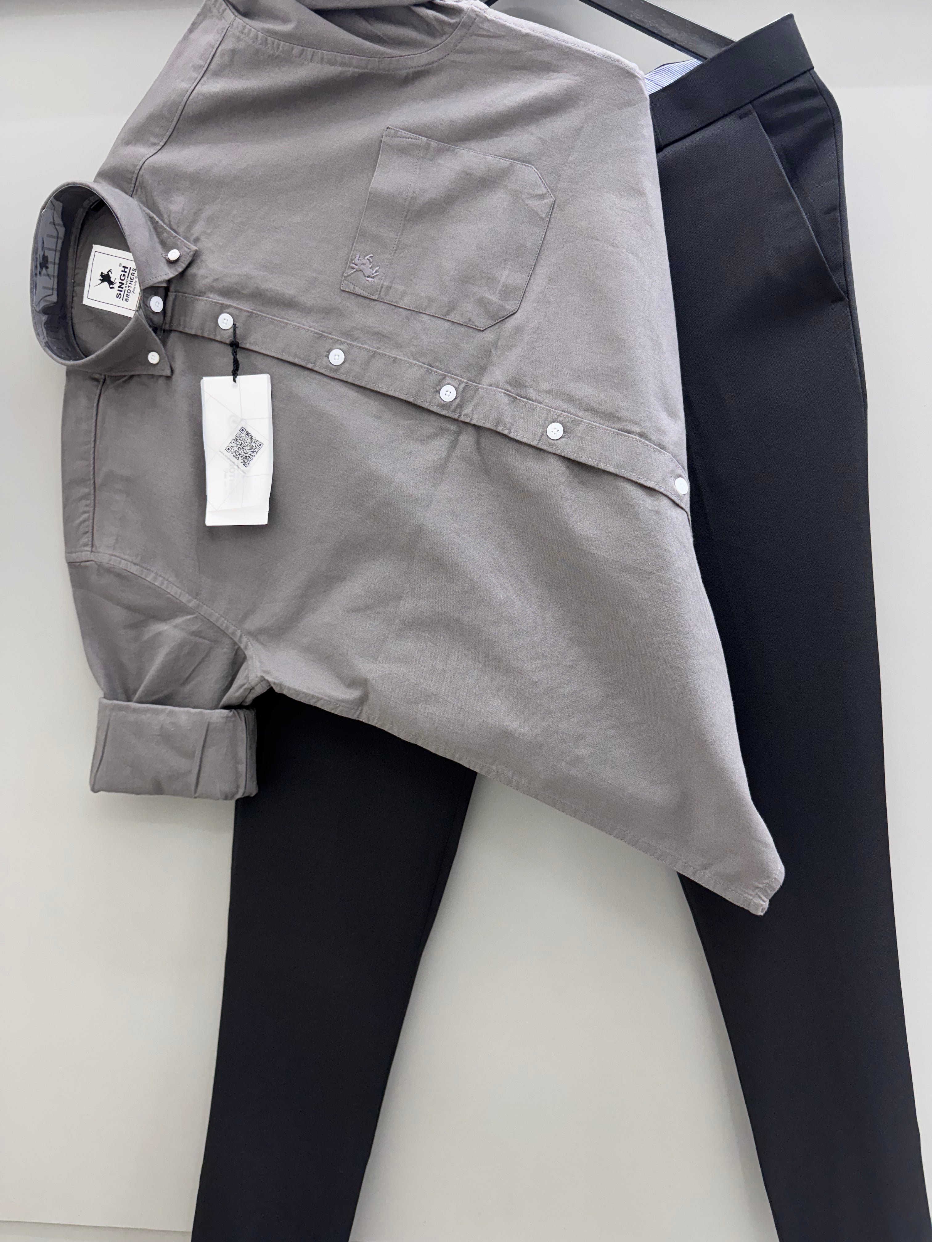 Cotton Oxford Shirt With Formal Pant
