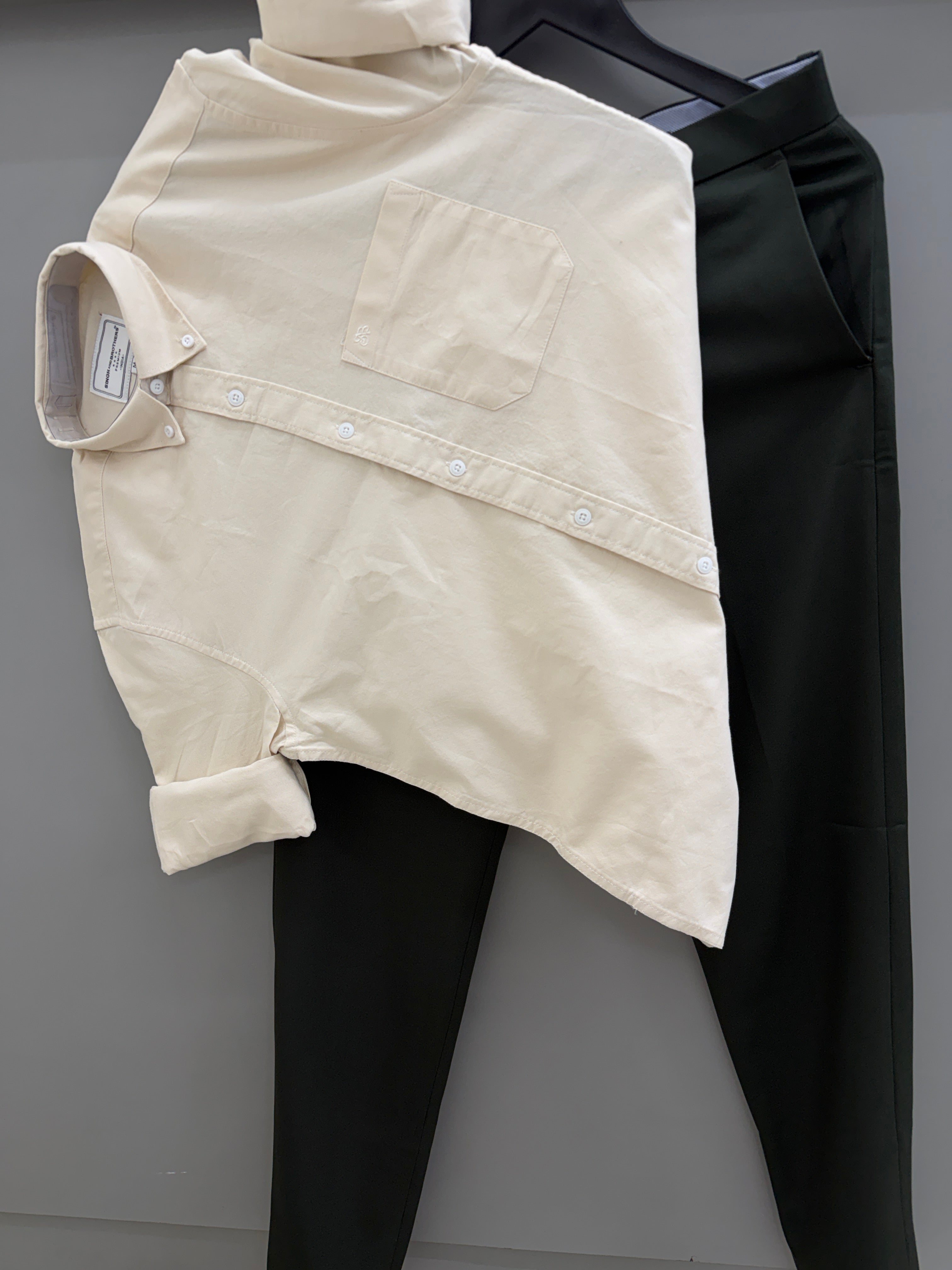 Cotton oxford shirt with formal pant