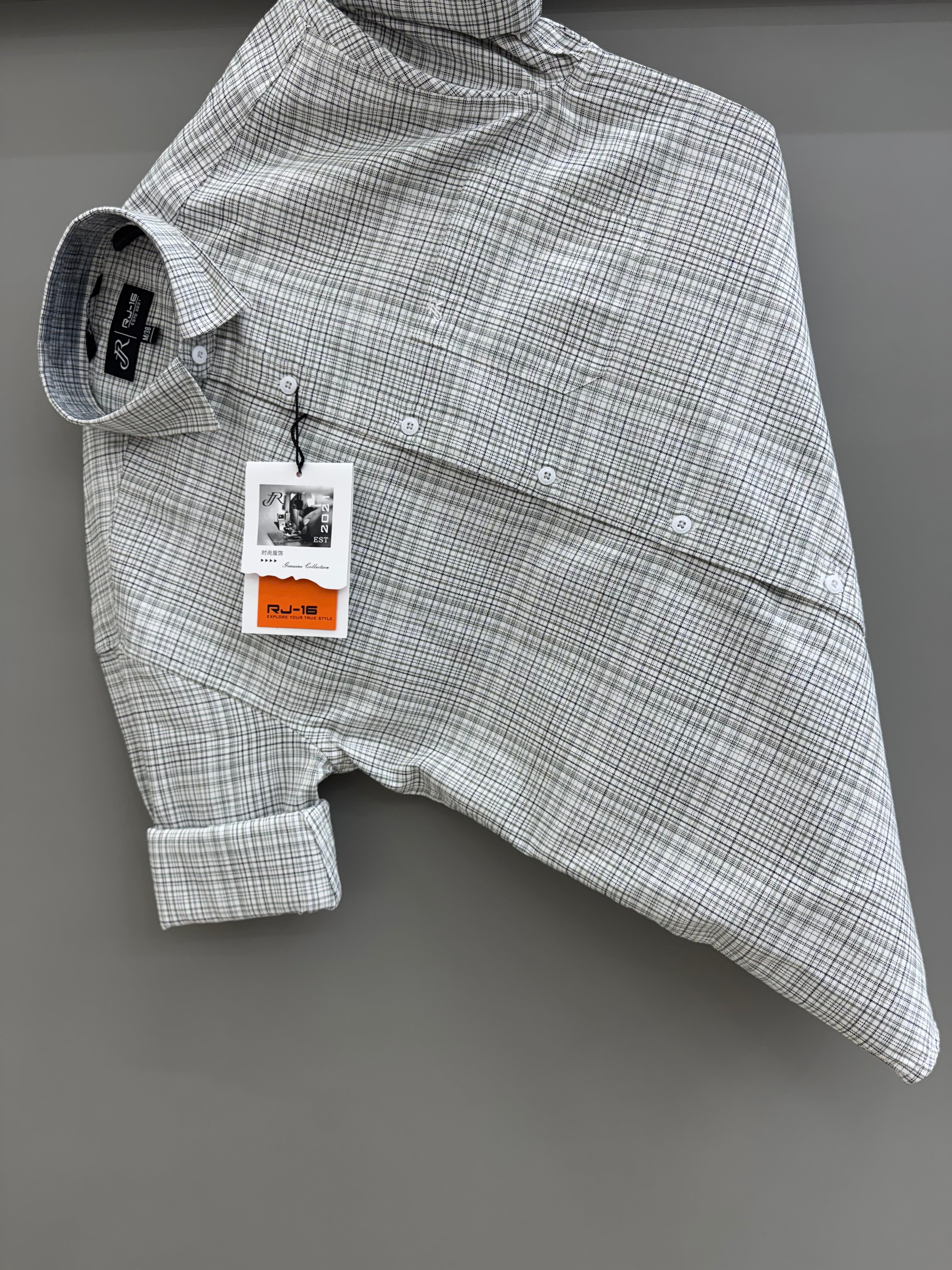 Light grey check shirt