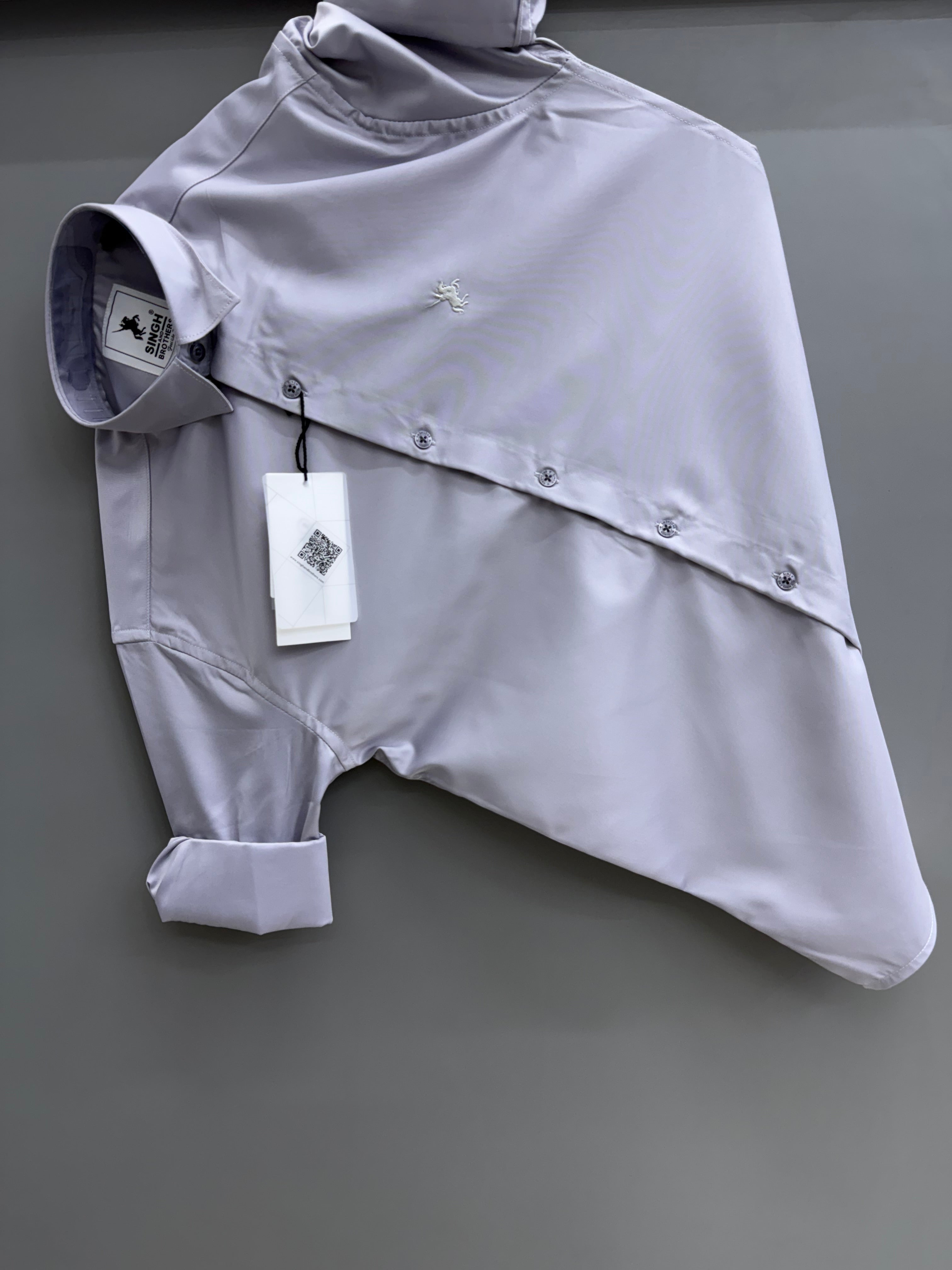 Partywear shirt light gray