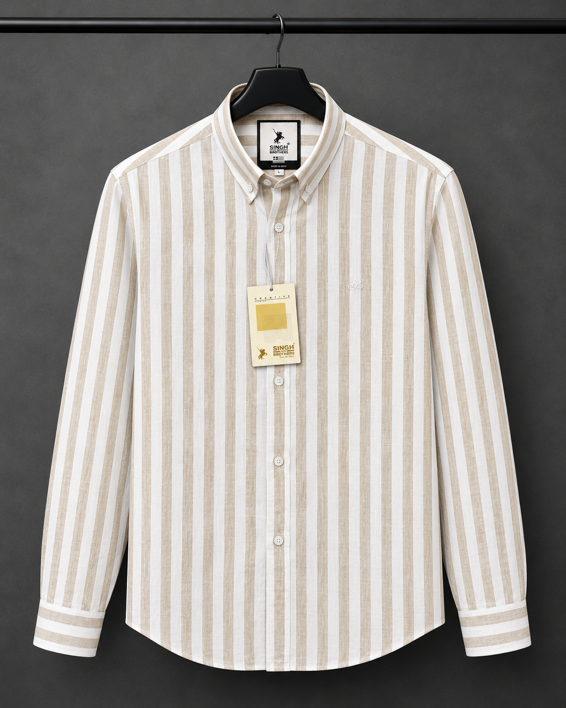 Linen strip shirt