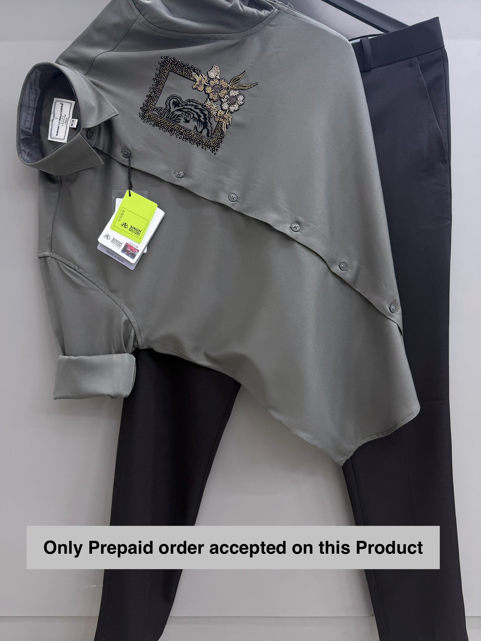 Stone Shirt With Trouser pant ( Normal wash )