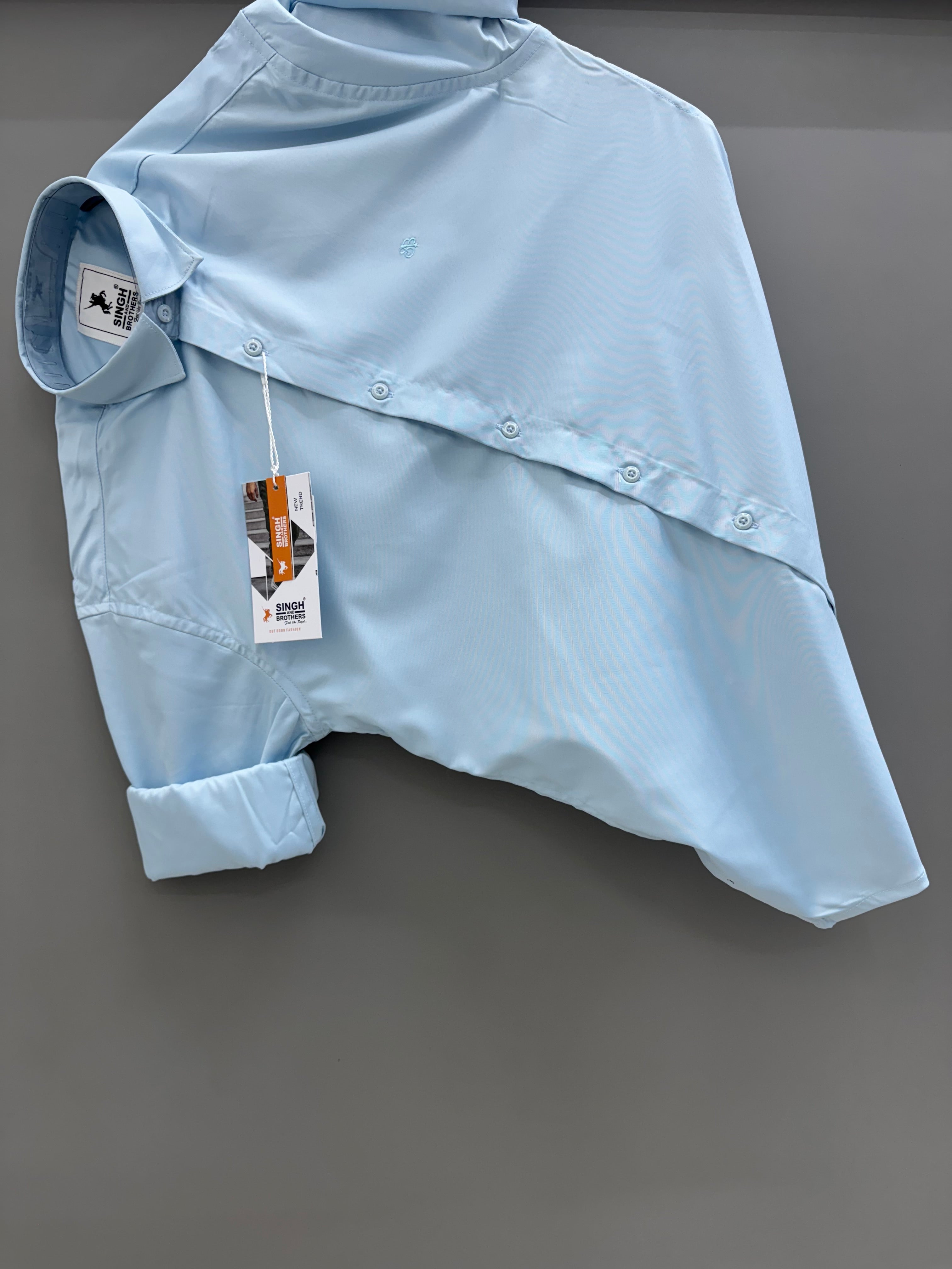 Partywear shirt - light sky blue