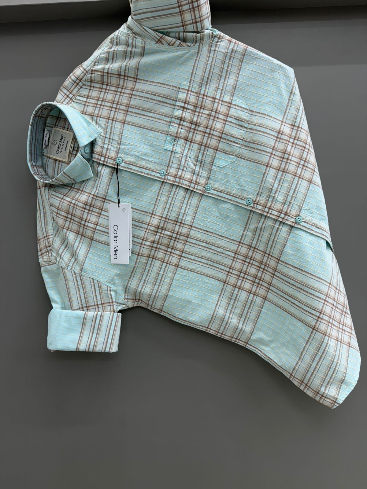 Mint Green Check Shirt
