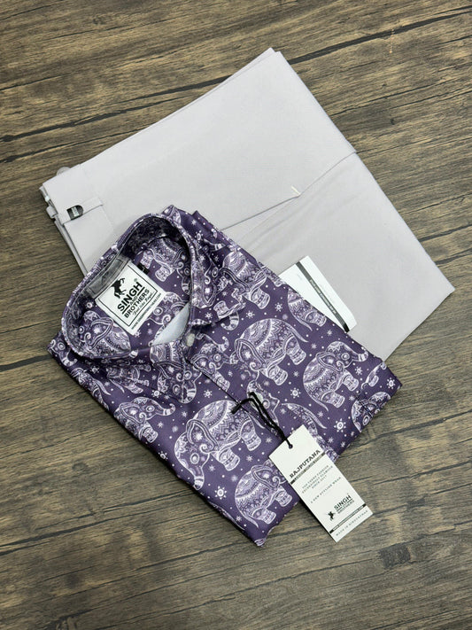 Printed Shirt with Trouser Pant (Combo)