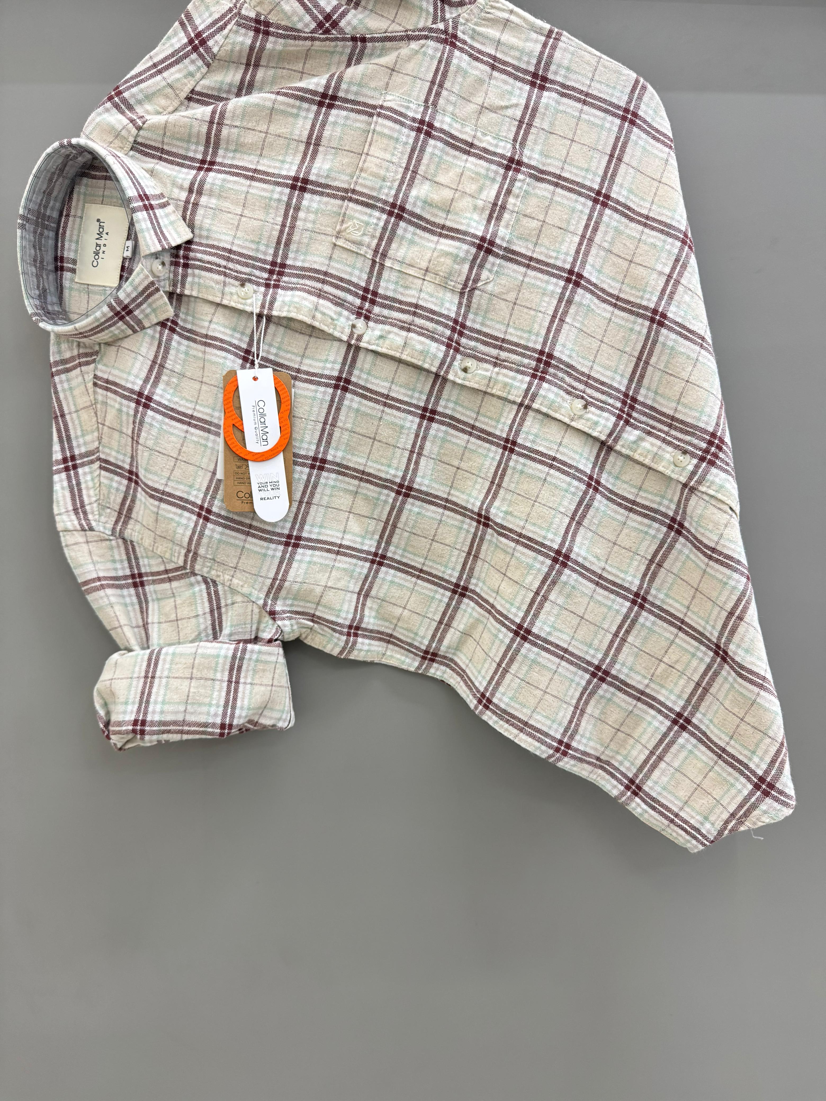 Cream Check Shirt