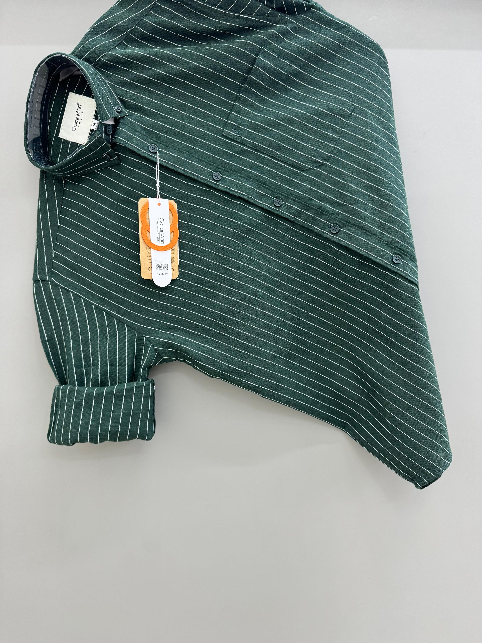 Dark Green Strip Shirt