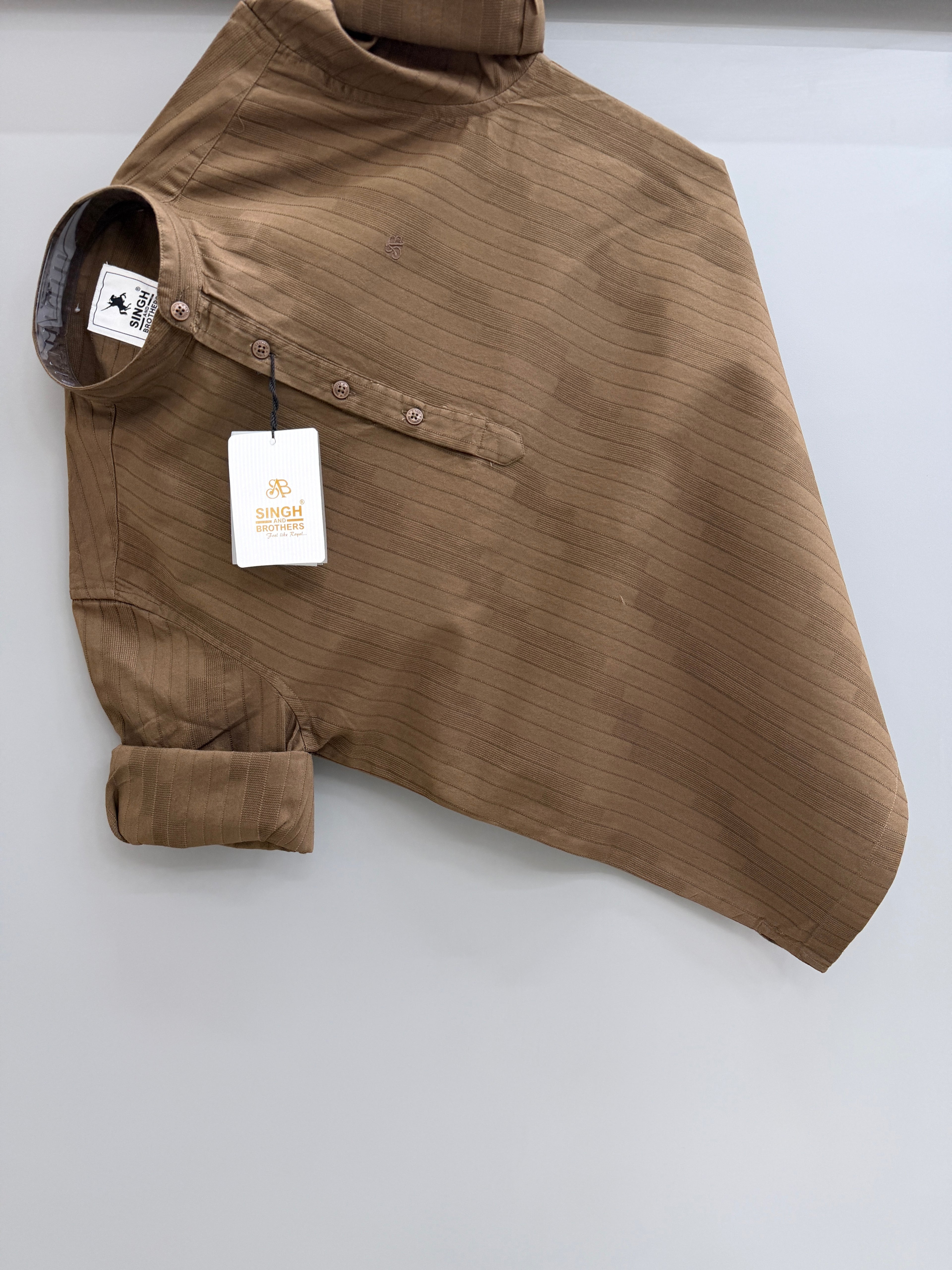 Self strip Short Kurta