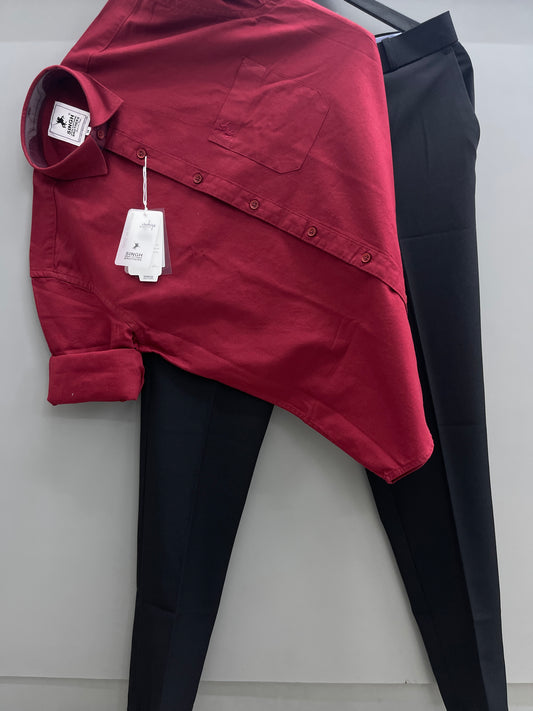 Cotton Oxford Shirt With Trouser (Combo)
