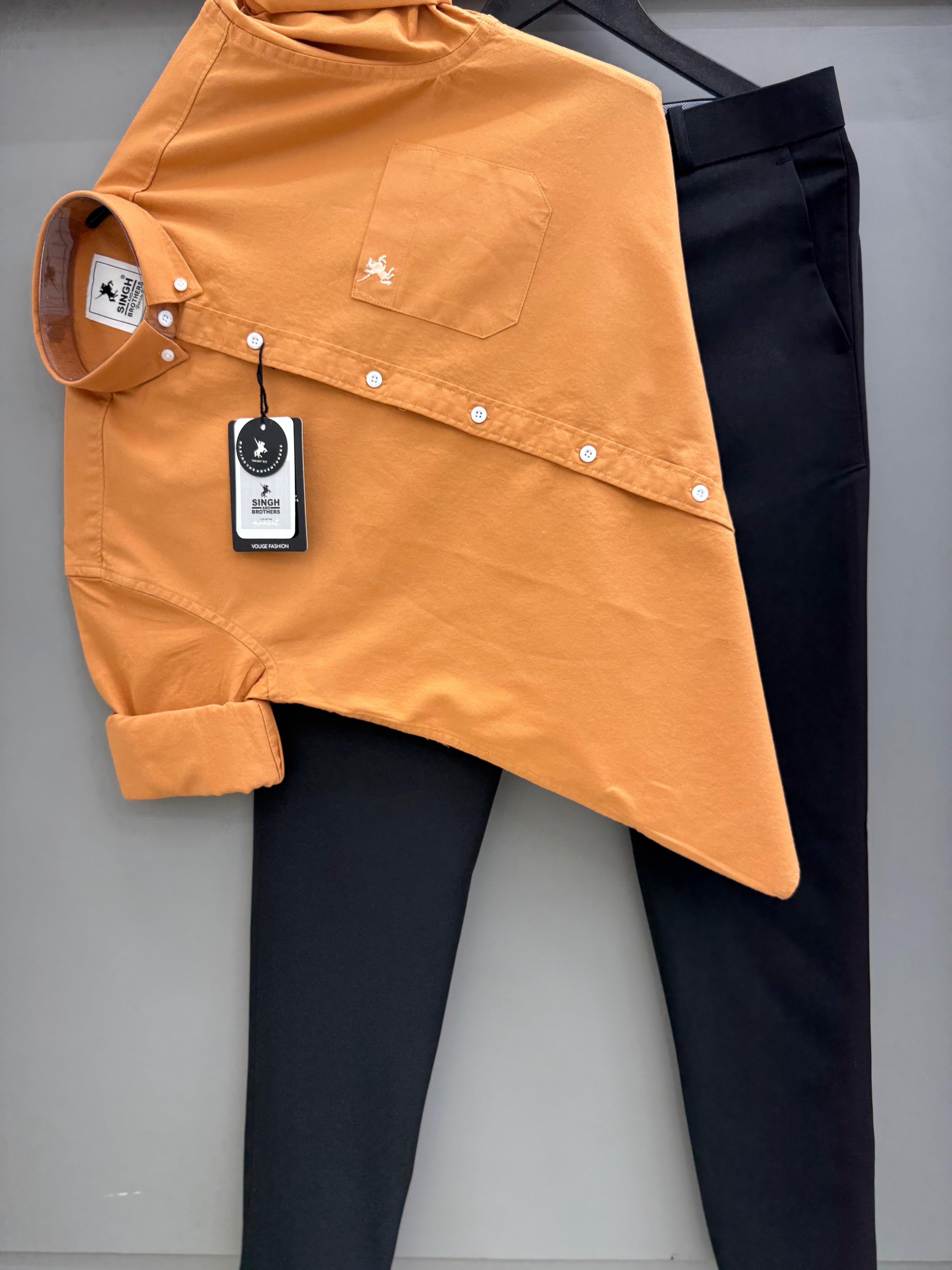 Cotton Oxford Shirt With Formal Pant