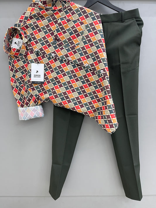 Printed Shirt with Trouser Pant (Combo)