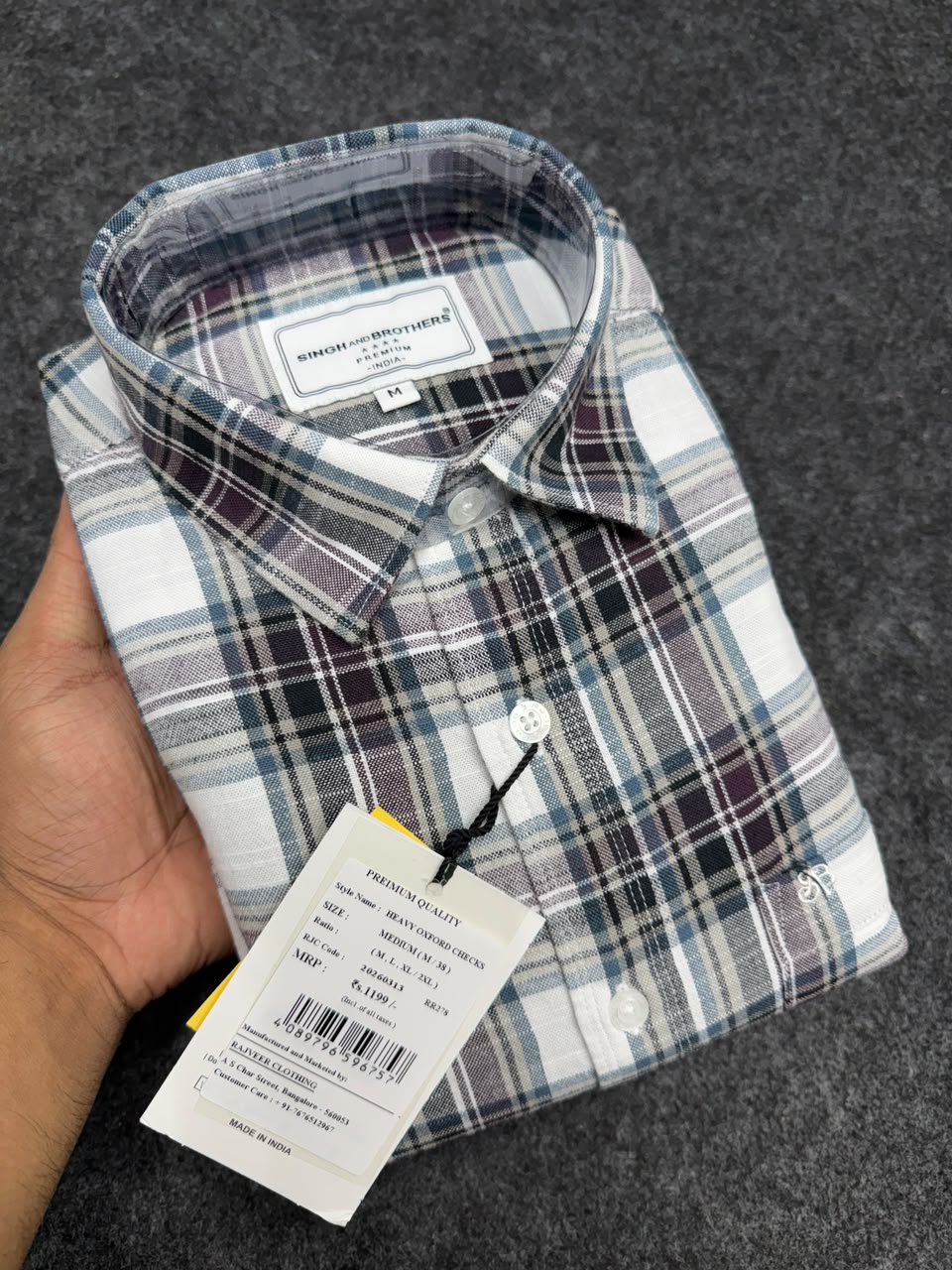 Heavy Oxford check Shirt - 8