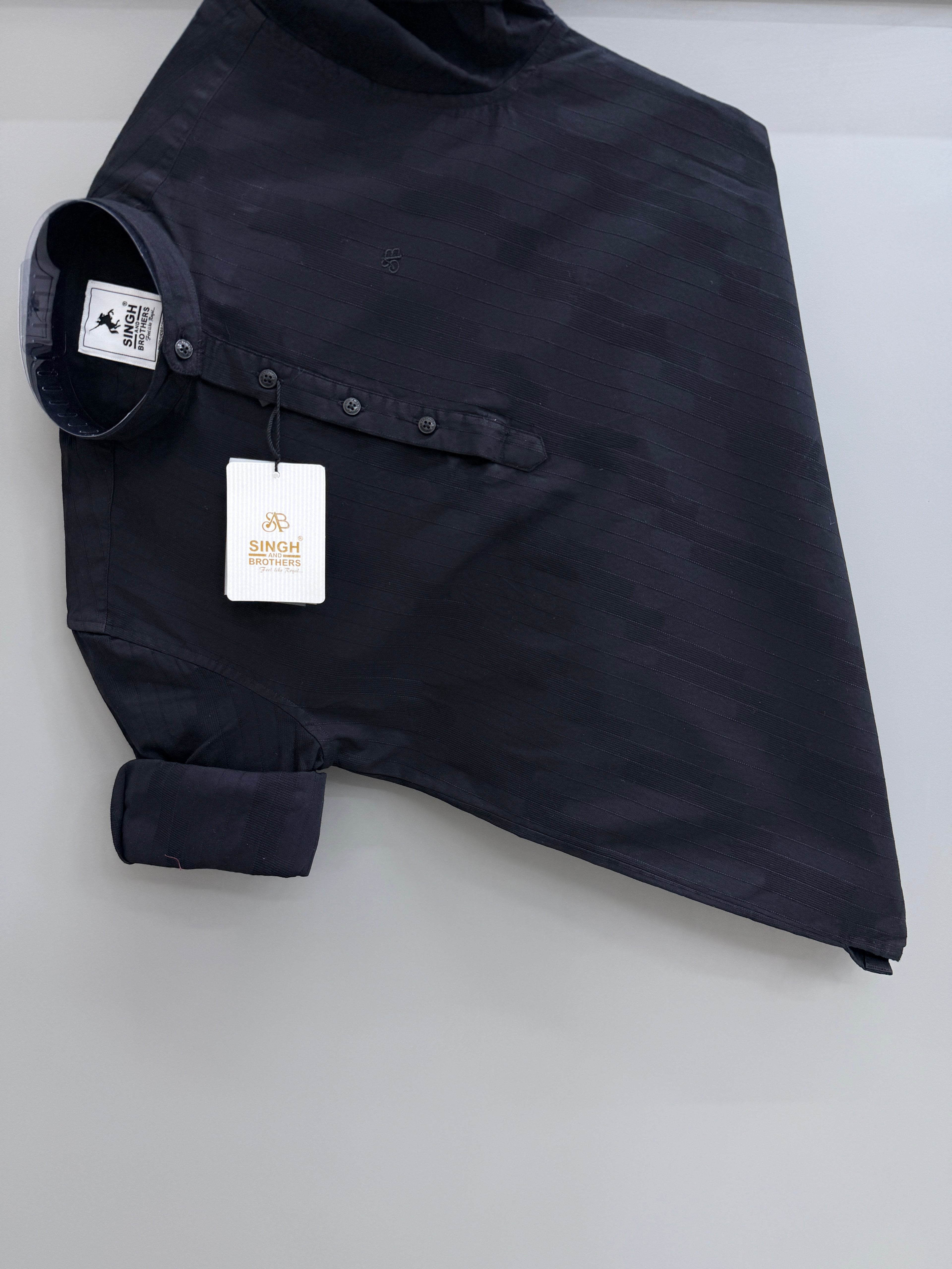 Self strip Short Kurta