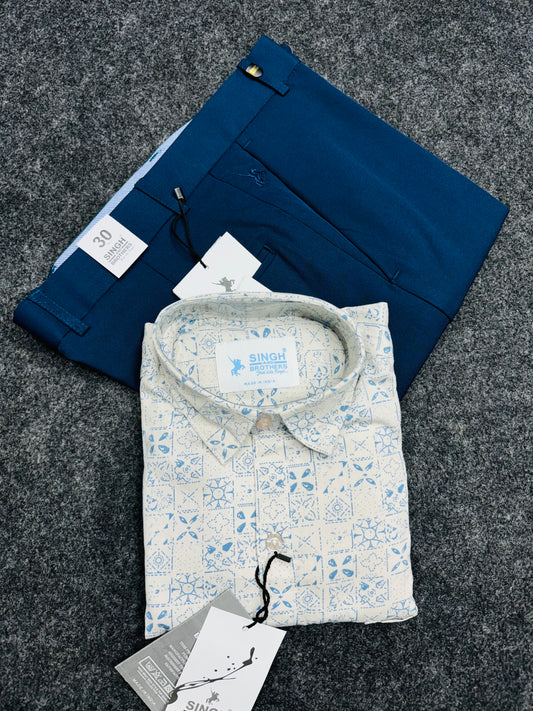 Printed Shirt with Trouser Pant (Combo)