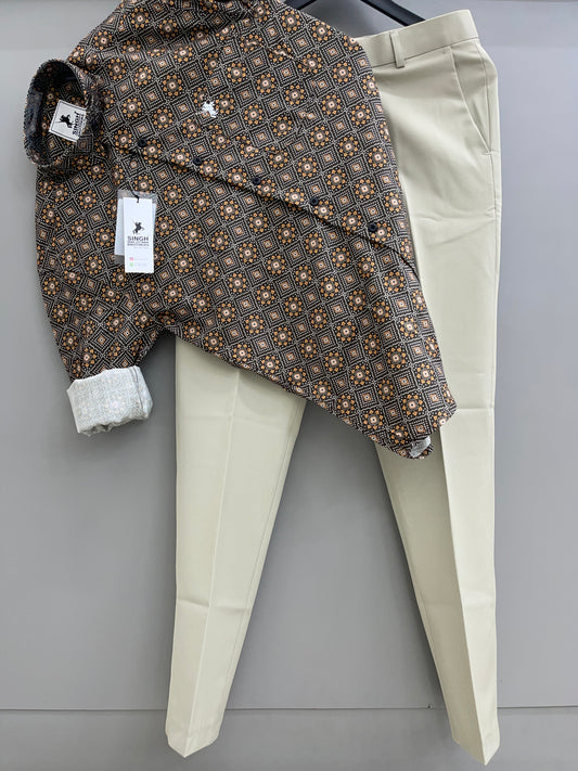 Printed Shirt with Trouser Pant (Combo)