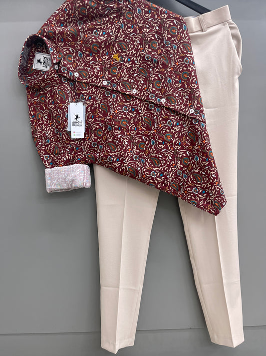 Printed Shirt with Trouser Pant (Combo)