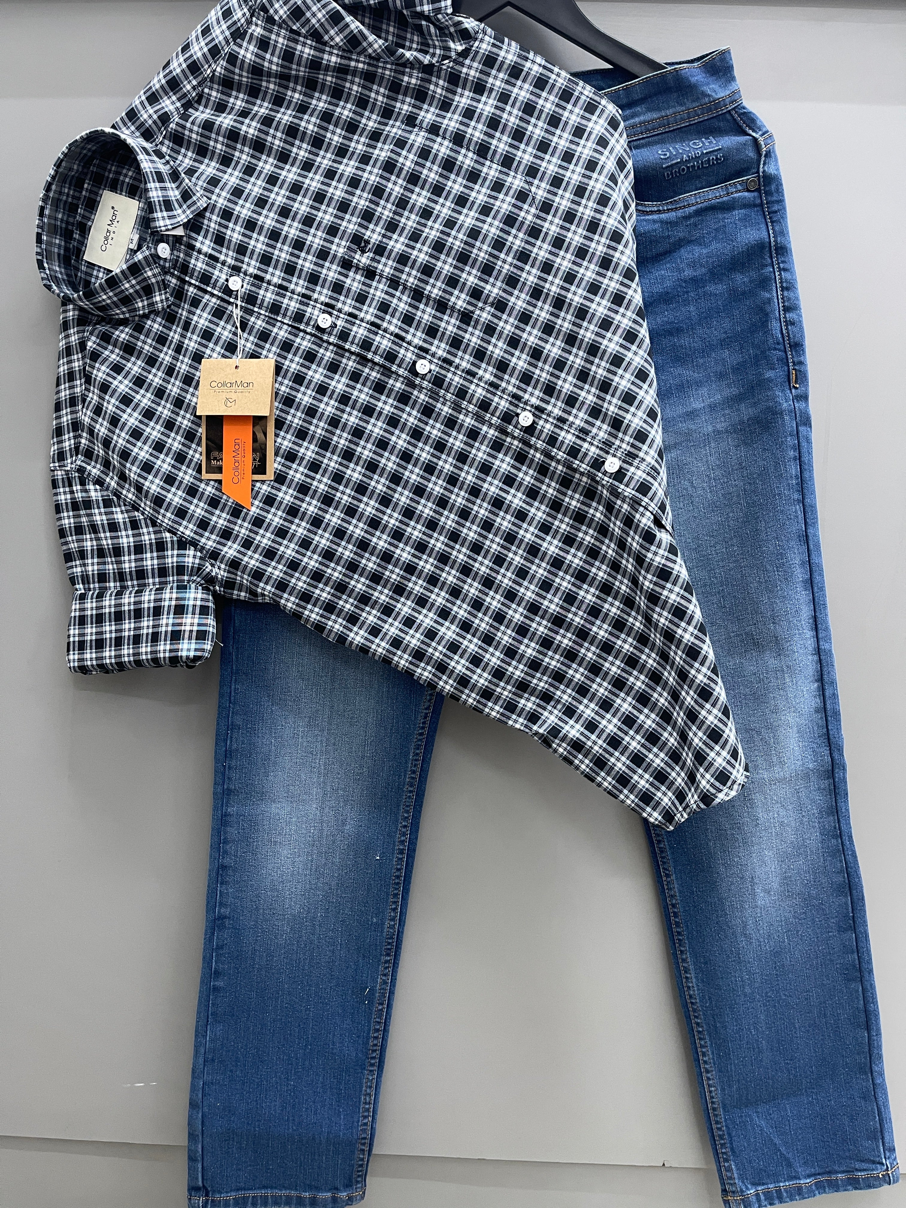 Check Shirt With jeans pant