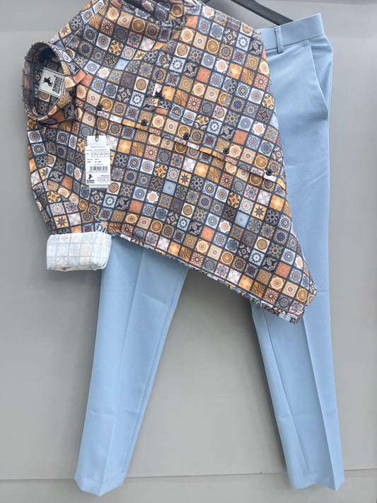 Printed Shirt with Trouser Pant (Combo)