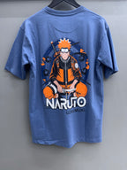 Back print blue T-shirts