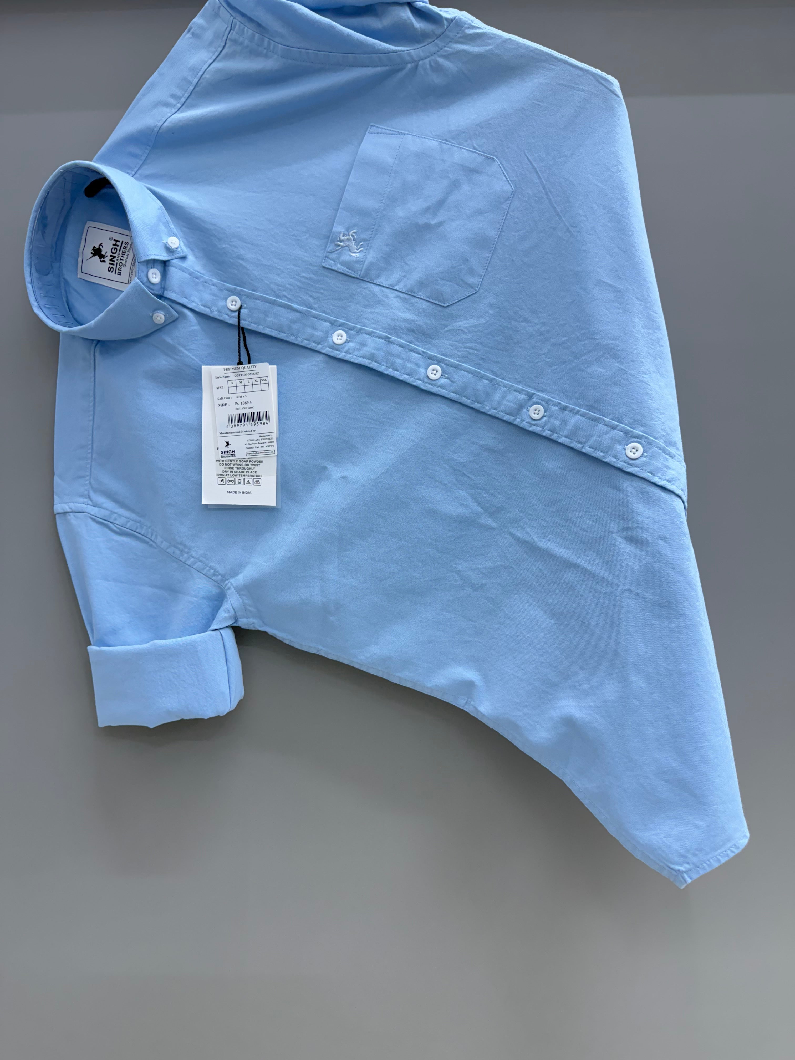 Cotton Oxford BD- Sky Blue