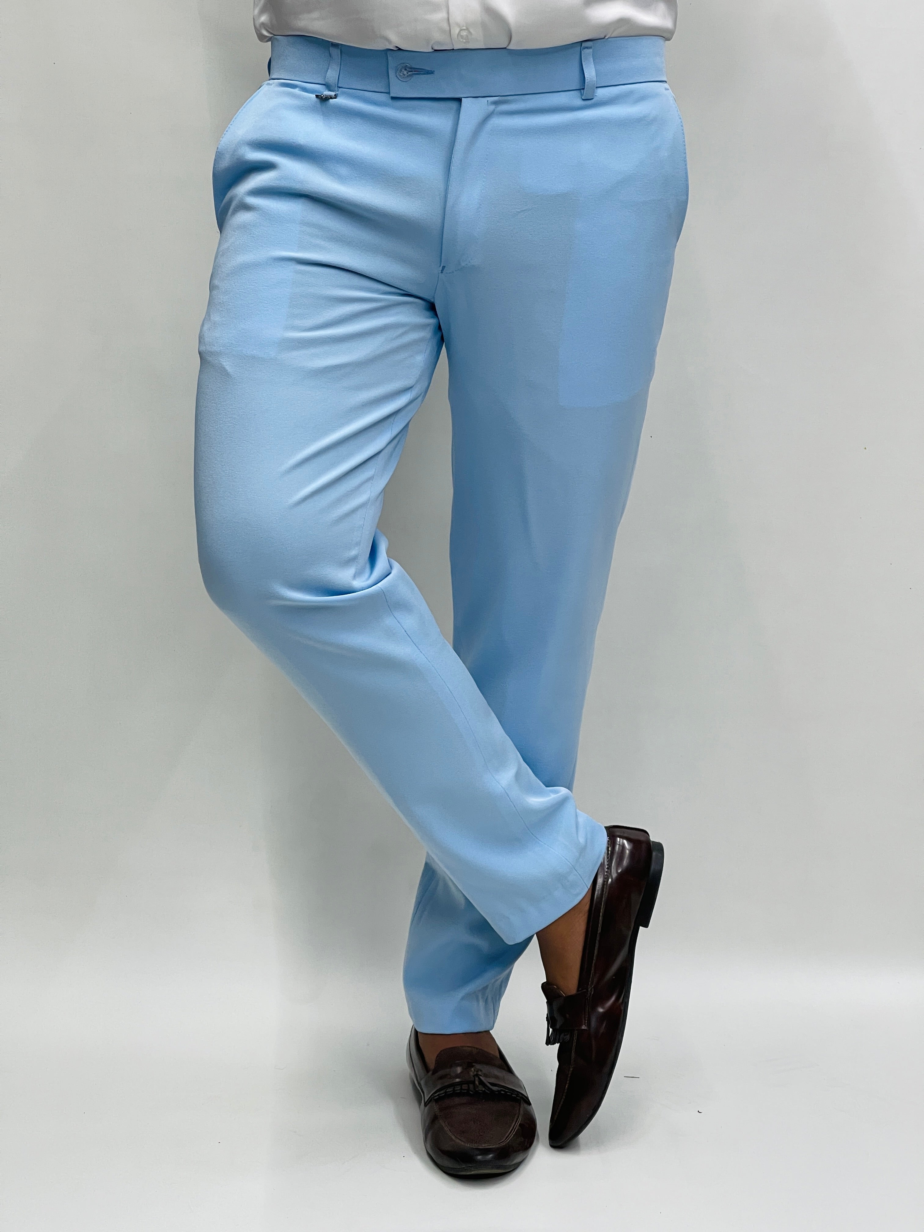 Buy Beige Sky Blue and White Combo of 3 Solid Women Regular Fit Trousers  Cotton Slub for Best Price, Reviews, Free Shipping