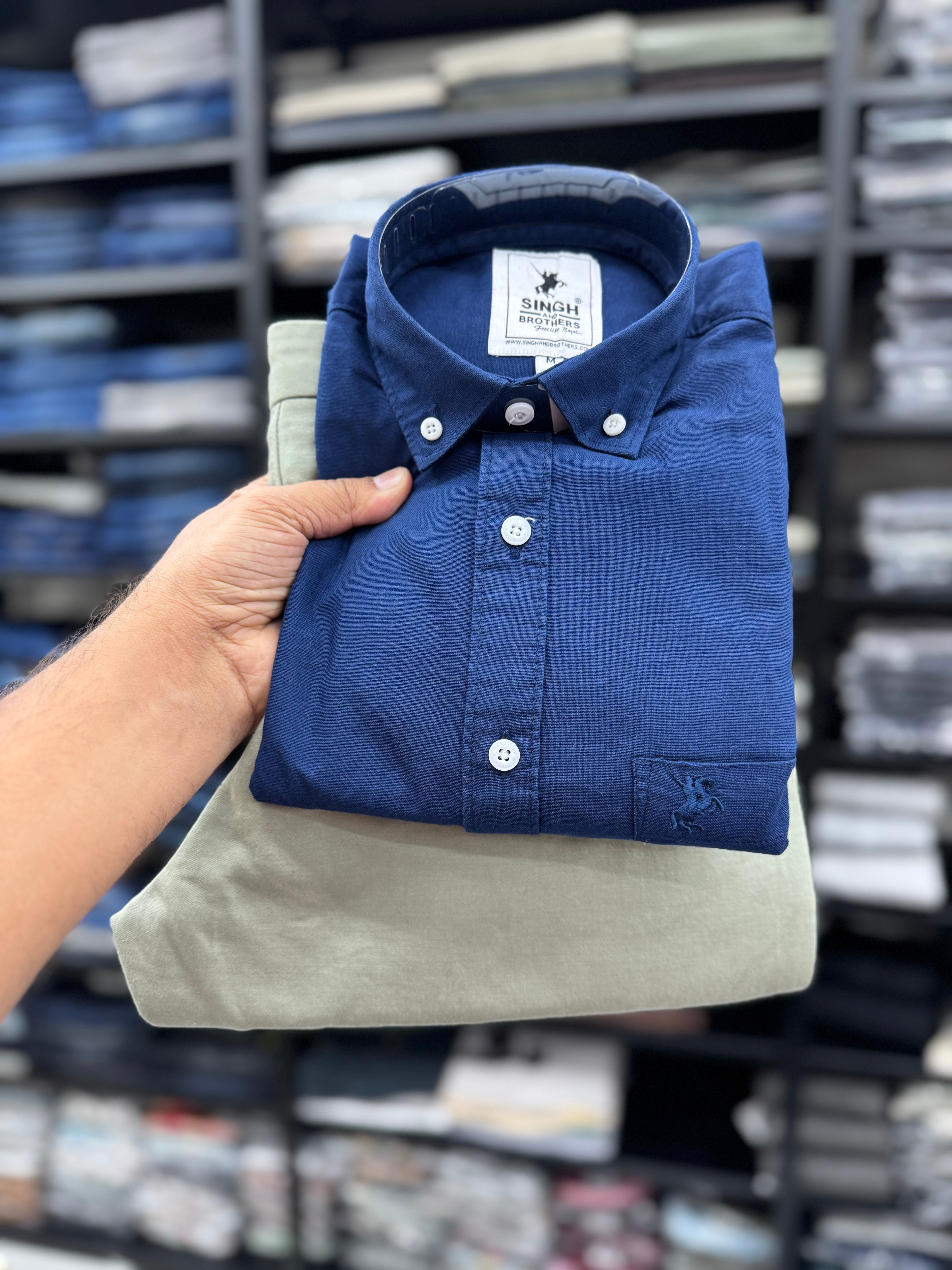 Cotton Oxford Shirt With cotton Pant