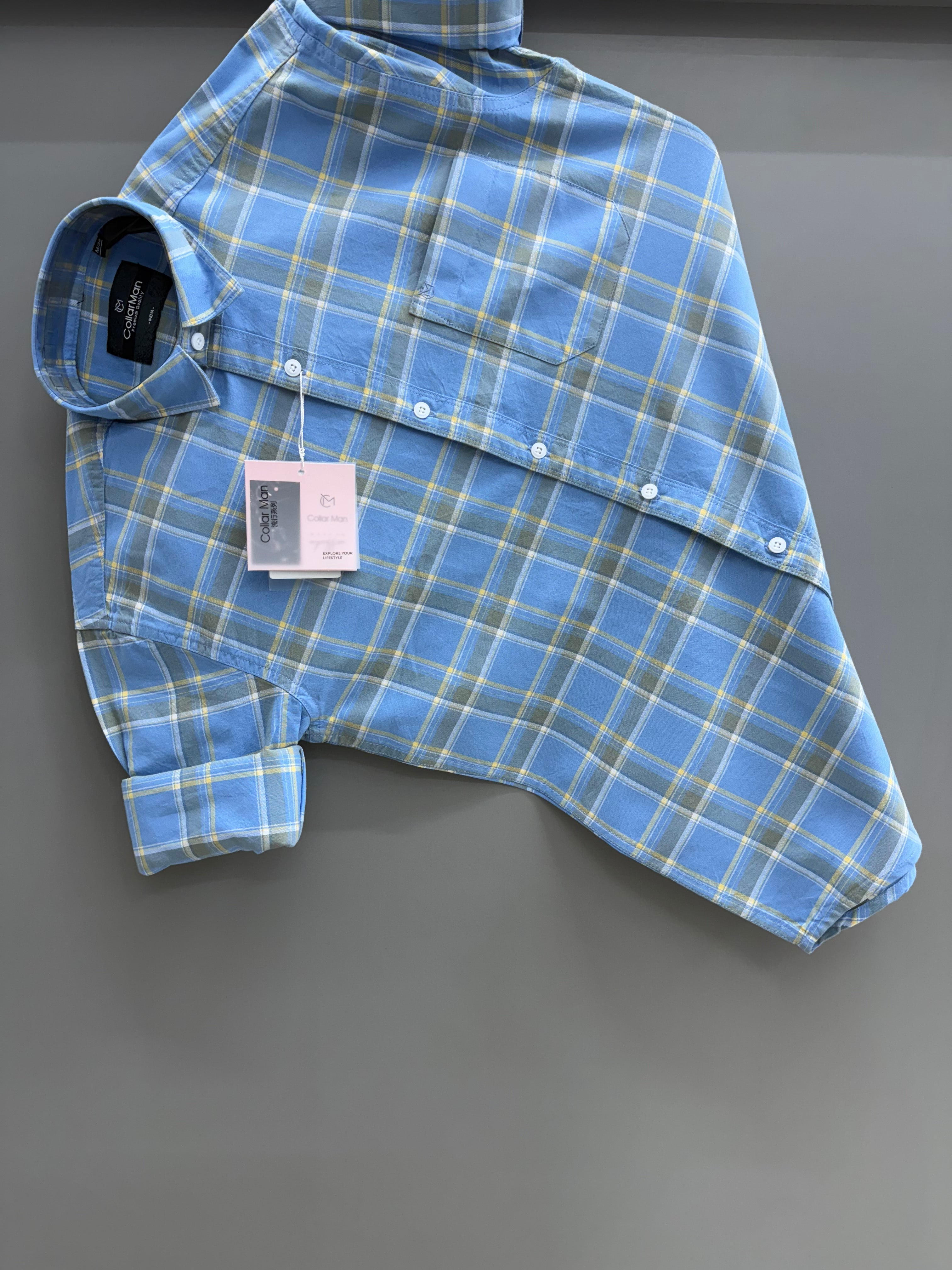 Oxford Check Blue Shirt