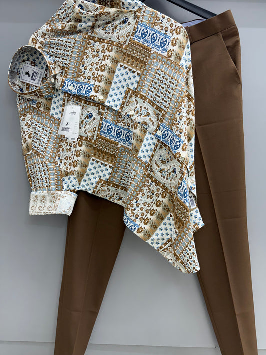 Rayon Printed Shirt with Trouser Pant (Combo)