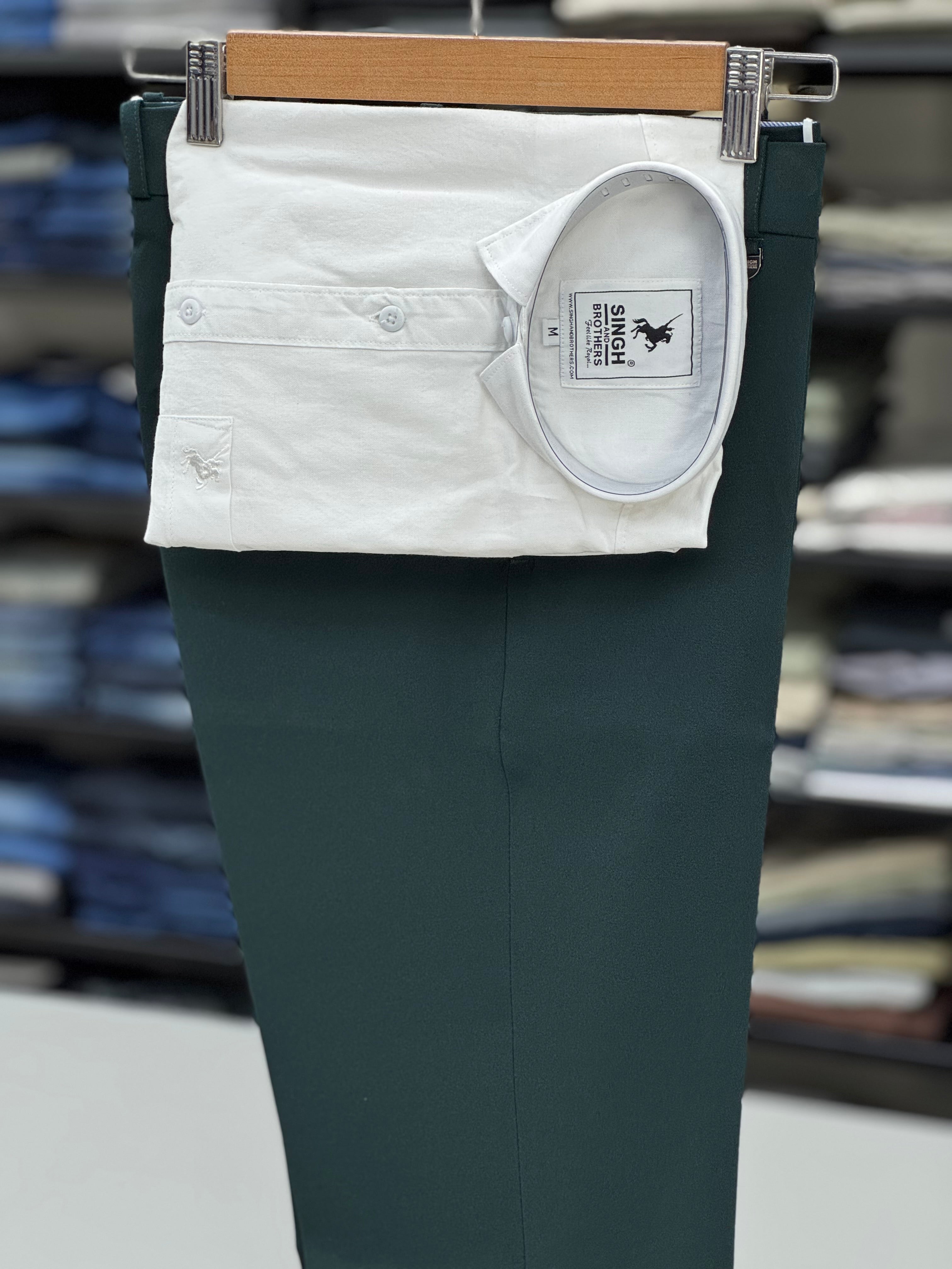 Cotton Oxford Shirt With Formal Pant