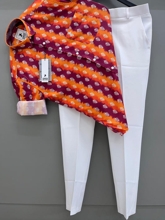 Printed Shirt with Trouser Pant (Combo)