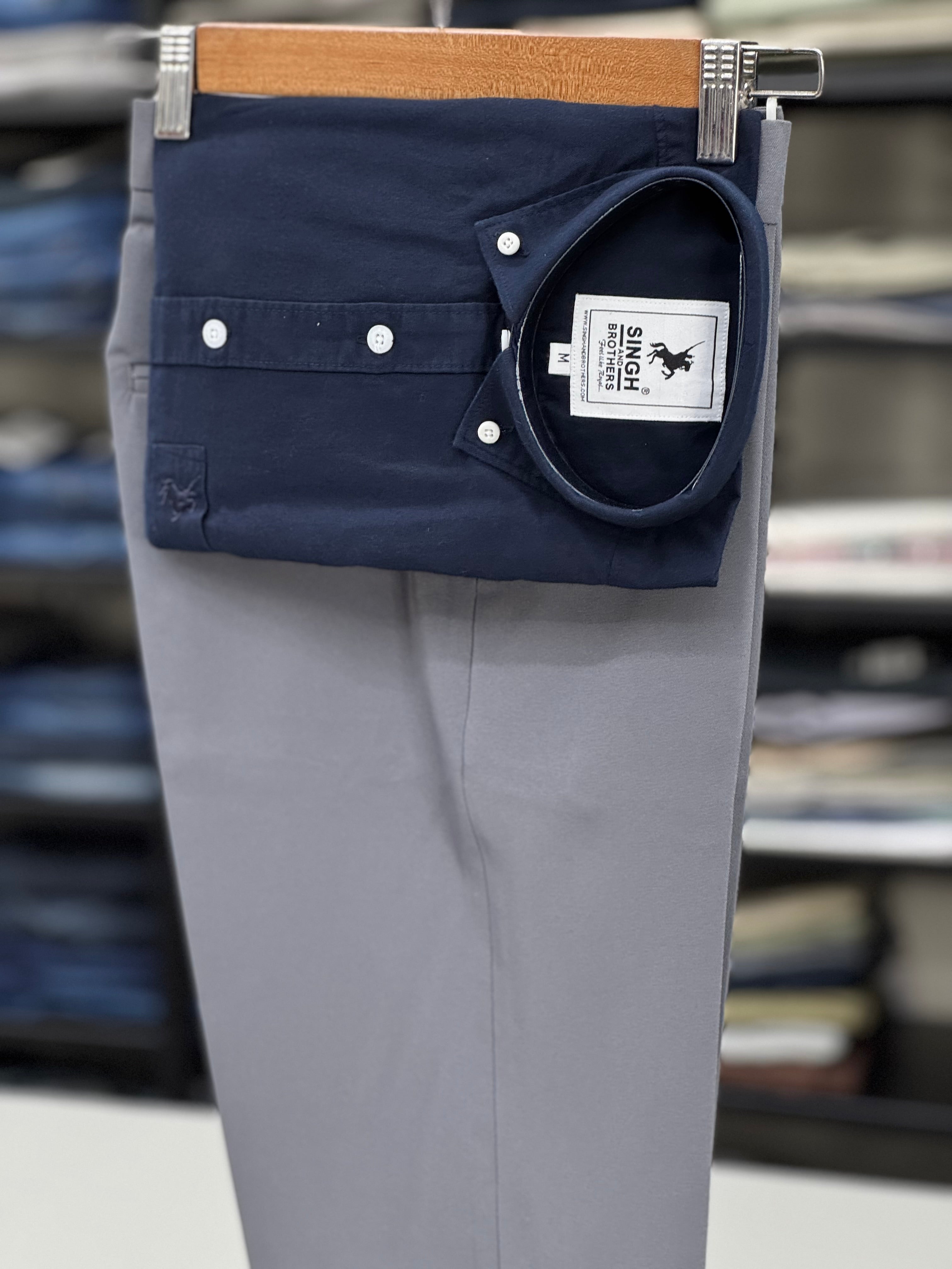 Cotton Oxford Shirt With Formal Pant