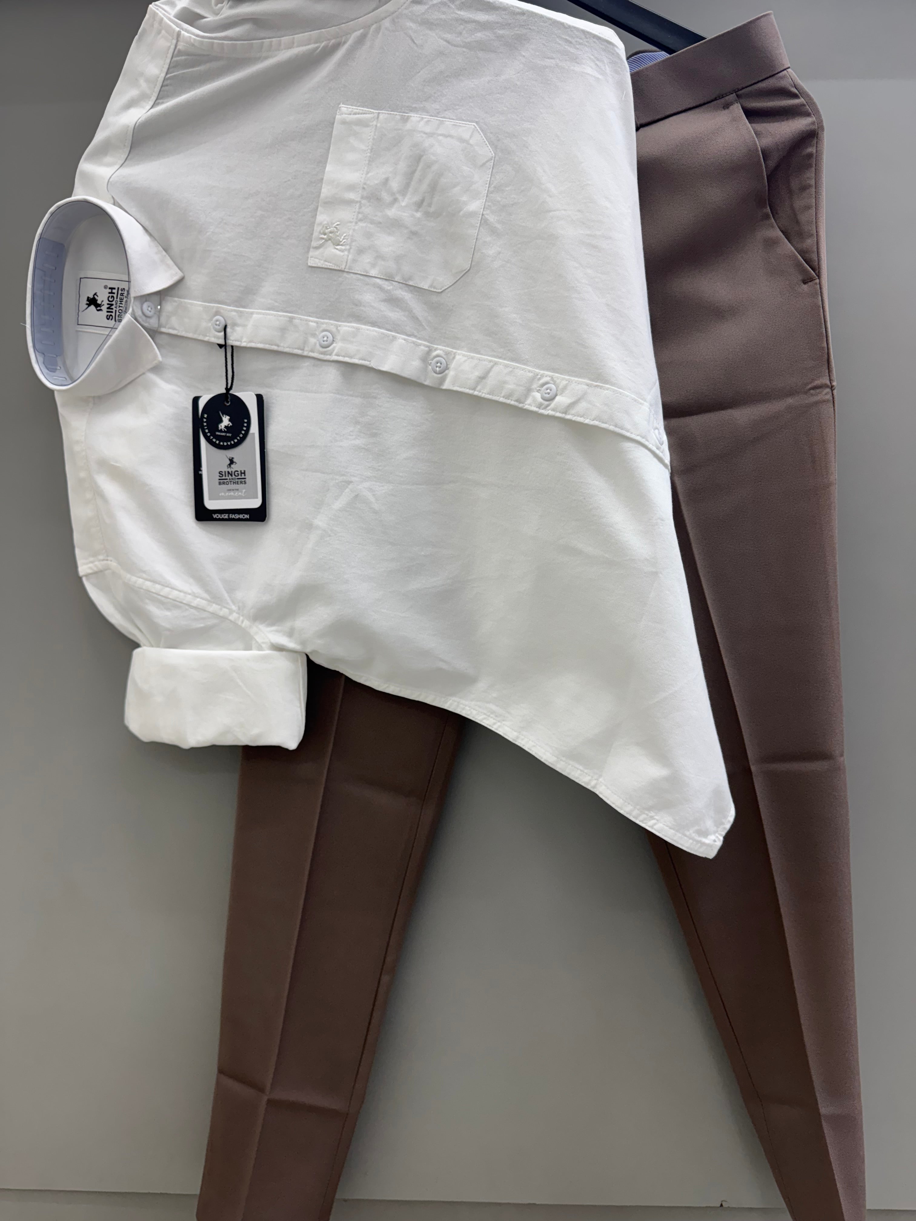 Cotton Oxford Shirt With Formal Pant