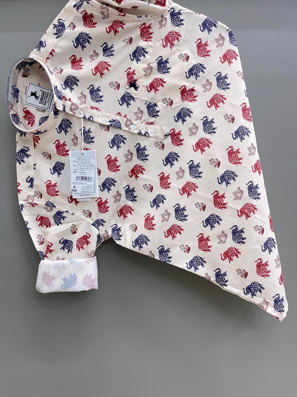Elephant Printed Short Kurta