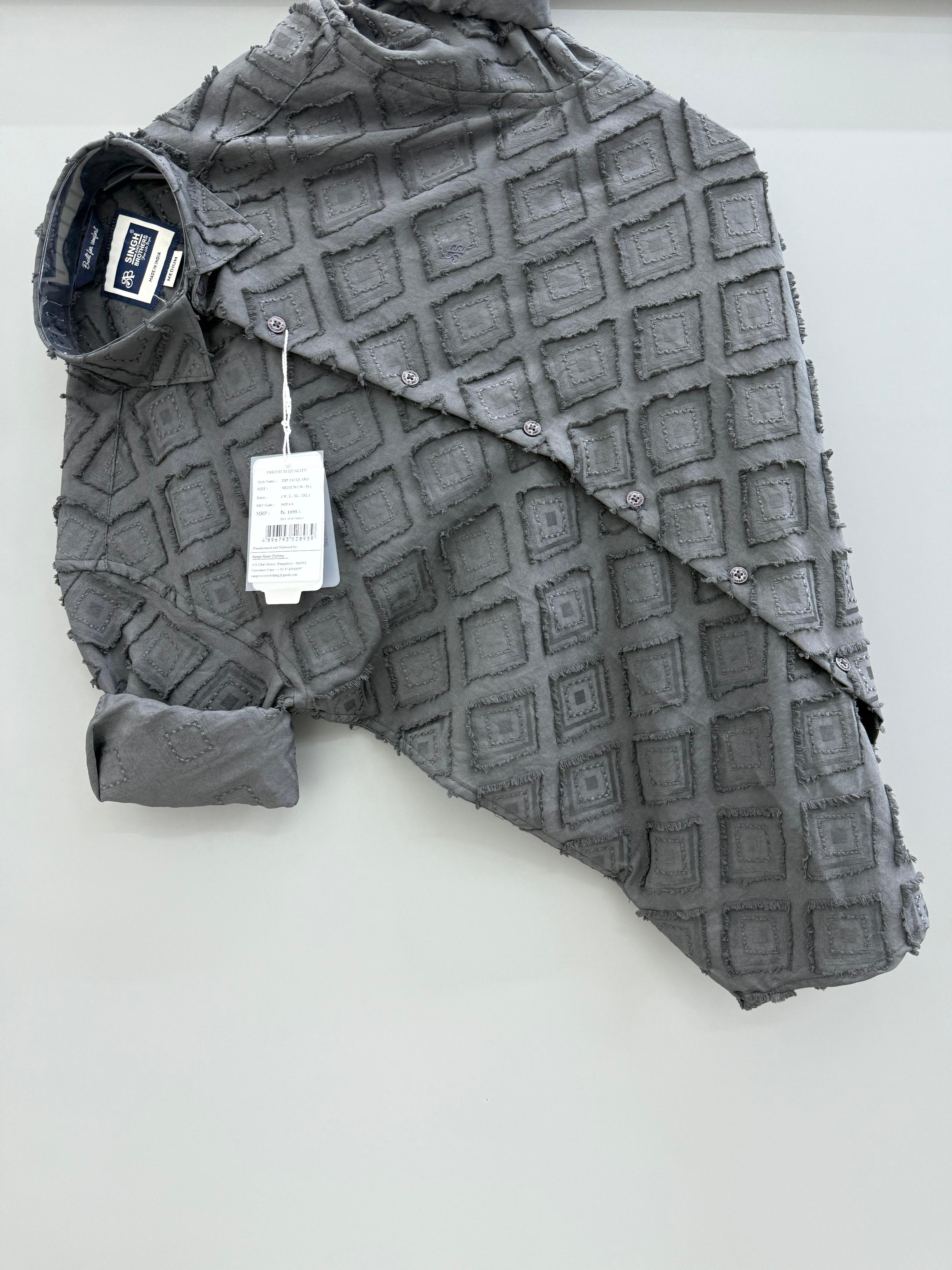 Imported jacquard grey Box