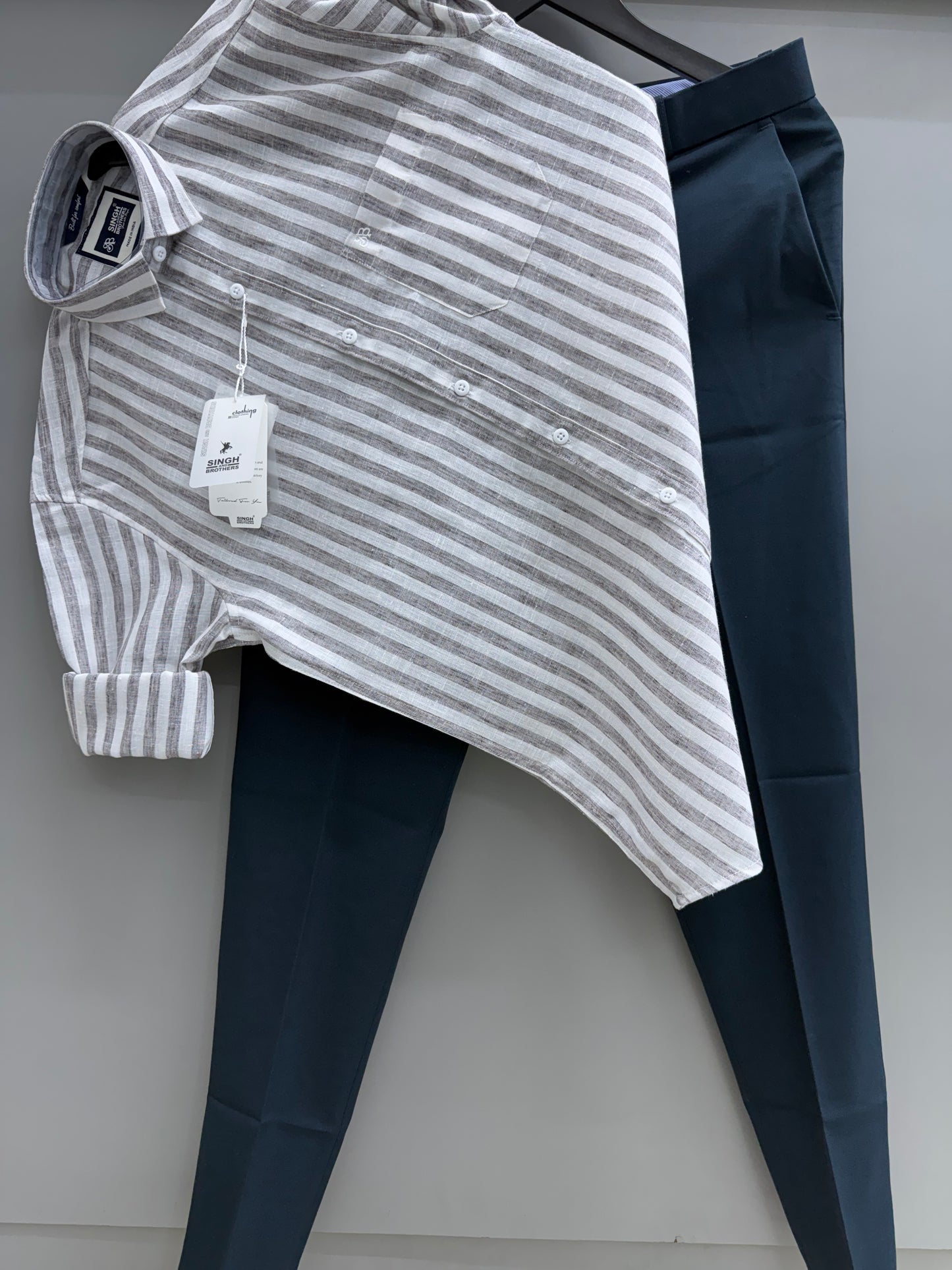 Strip Shirt With Trouser Pant