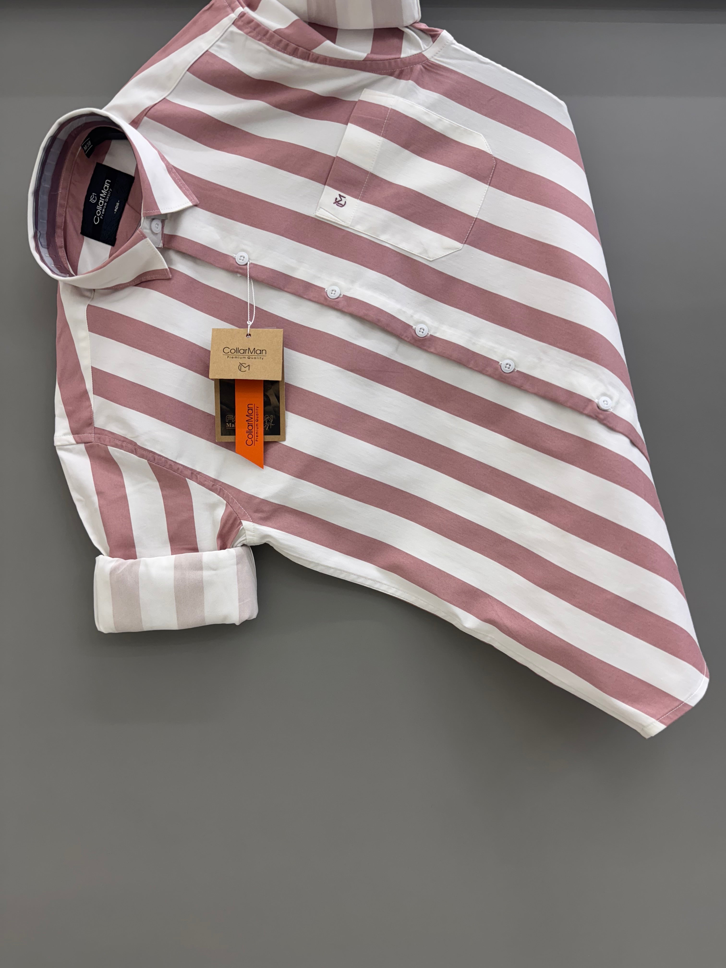 Lycra pink strip Shirt