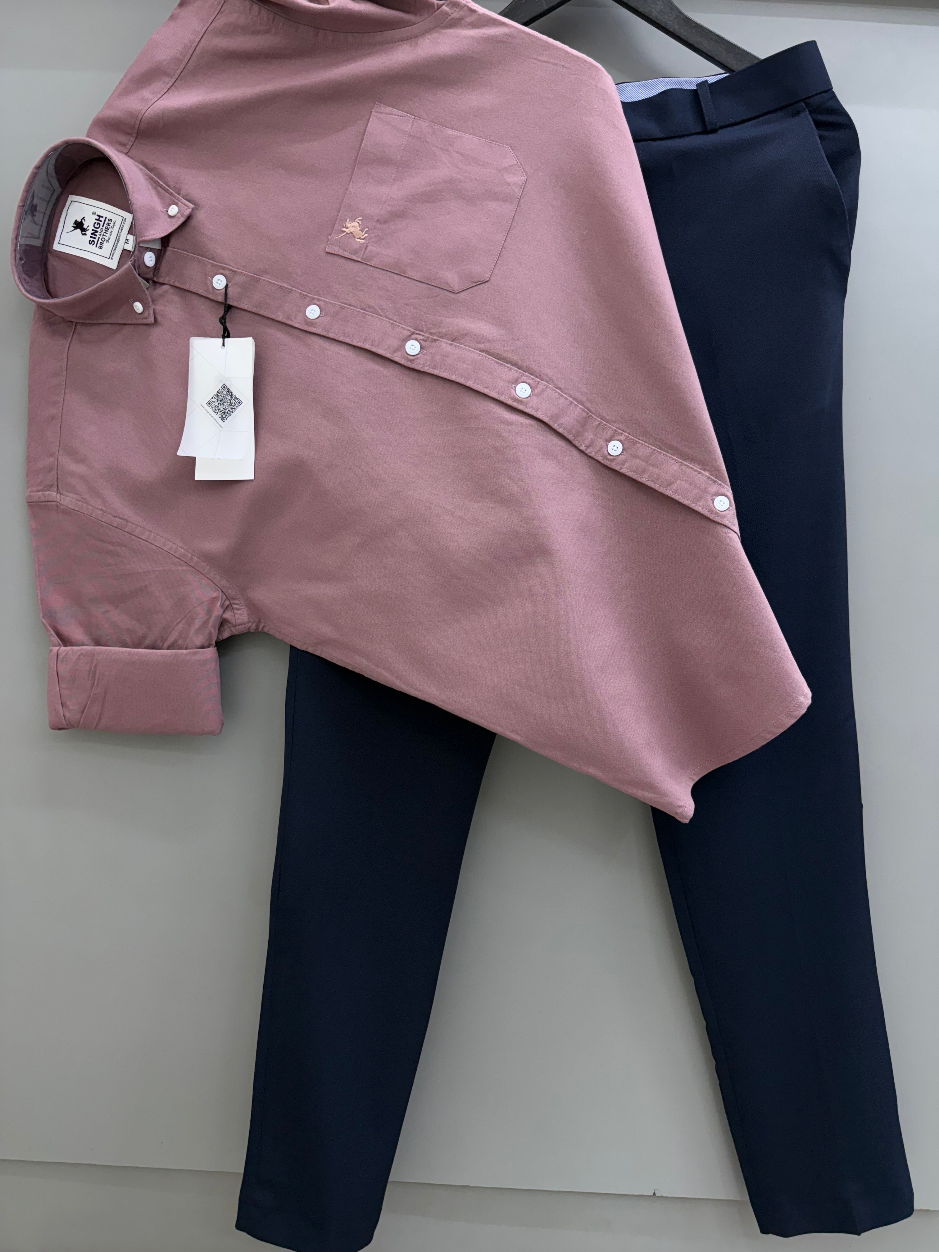 Cotton Oxford Shirt With Formal Pant