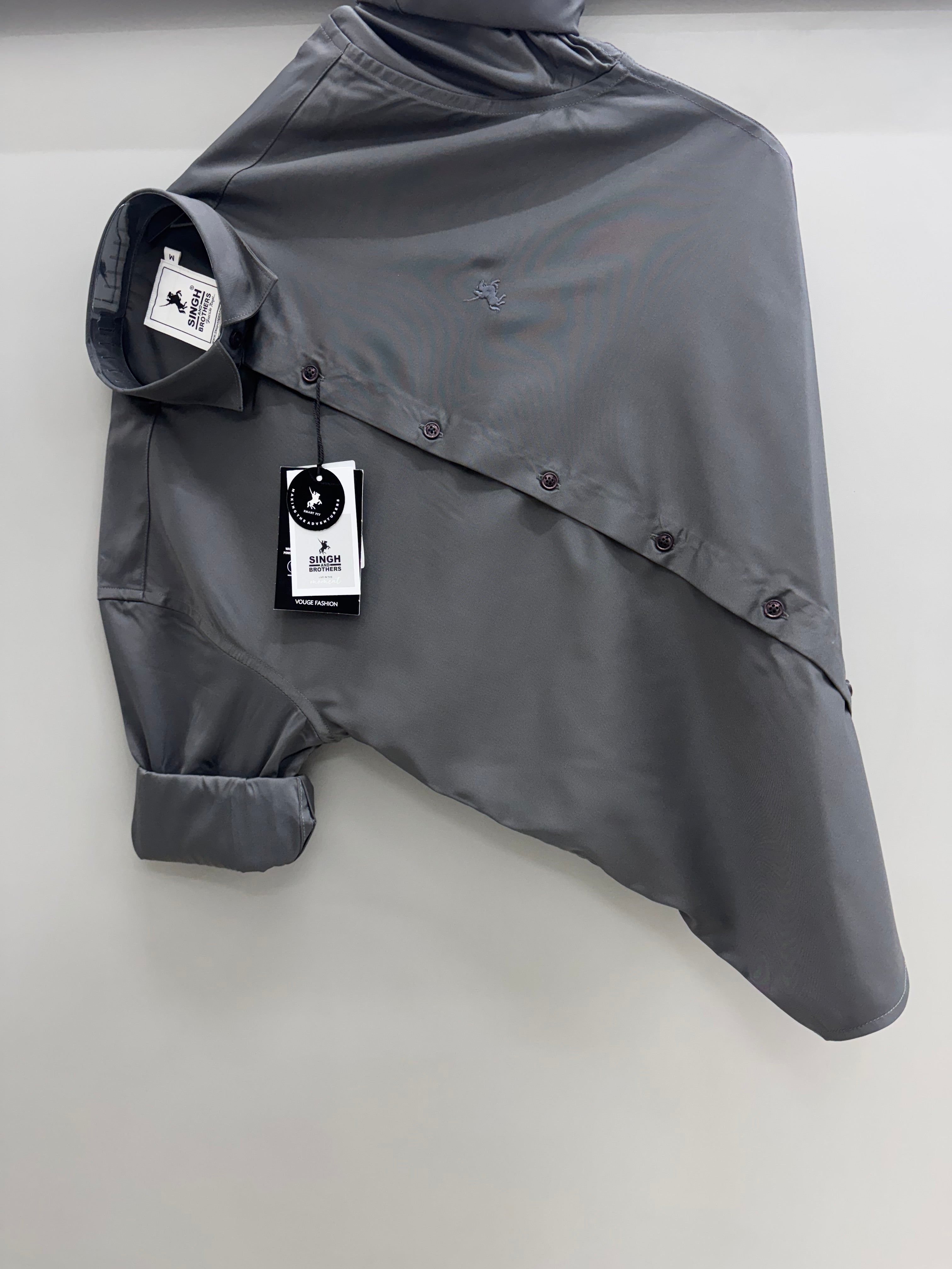 Partywear shirt dark grey
