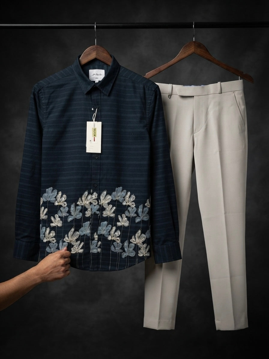 Bottom printed Shirt With Trouser pant