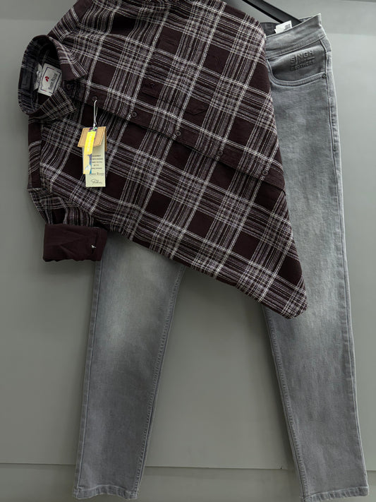 Checks Shirt With denim jeans