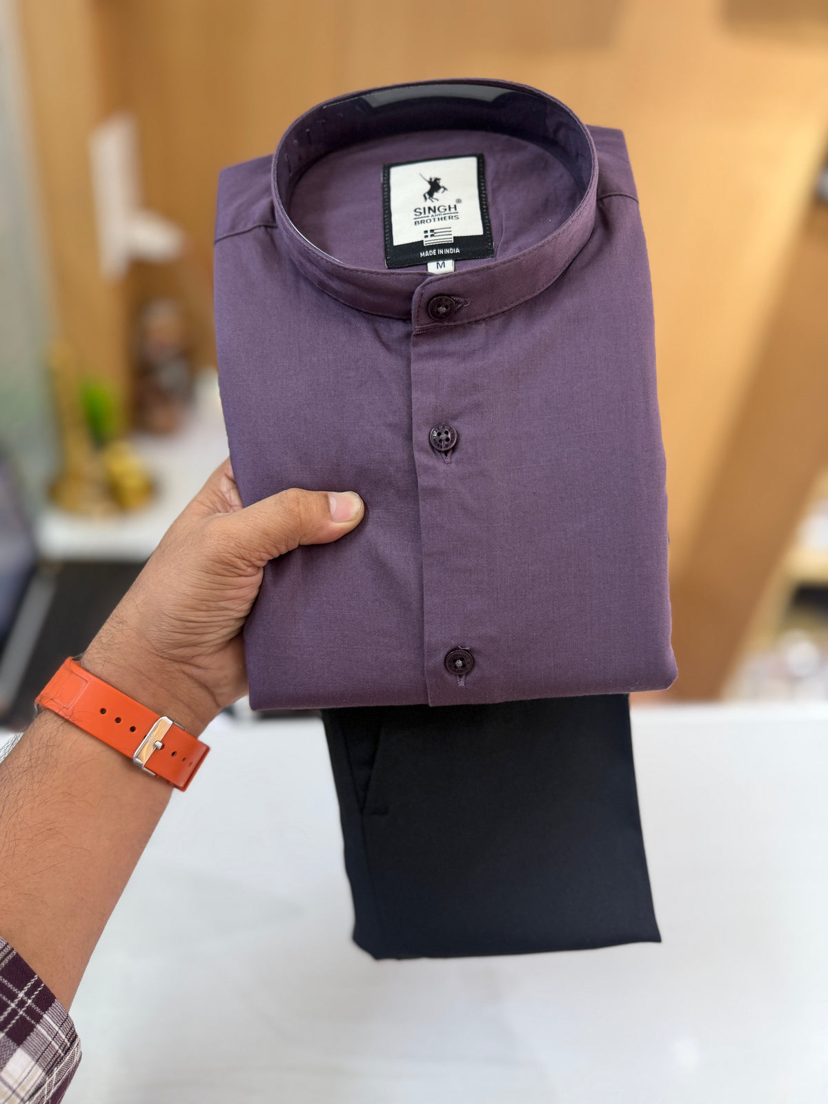 Chinese collar Shirt With Trouser pant