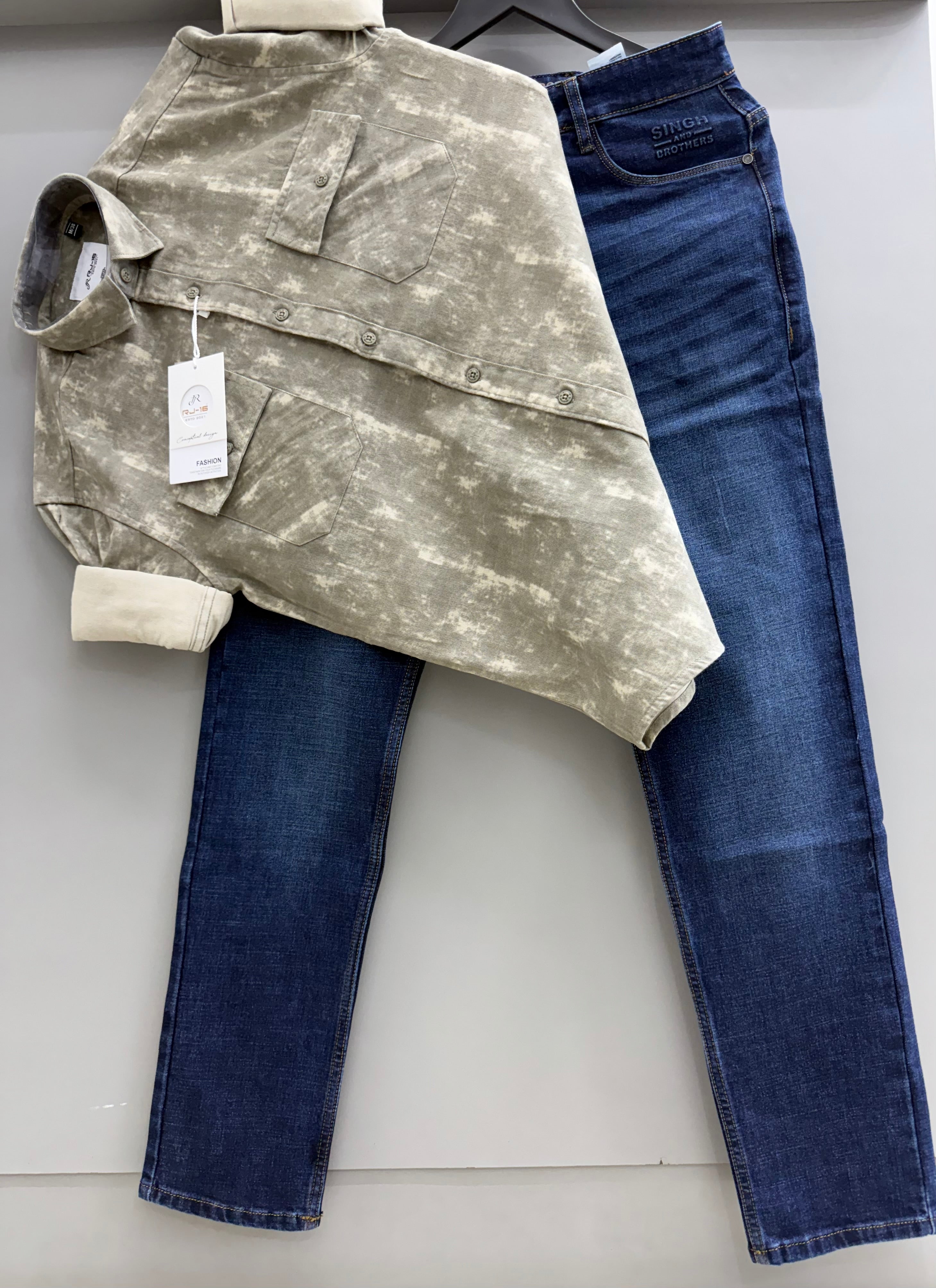 DP back print shirt With jeans pant