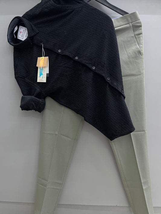 Jacquard Shirt With Trouser’s